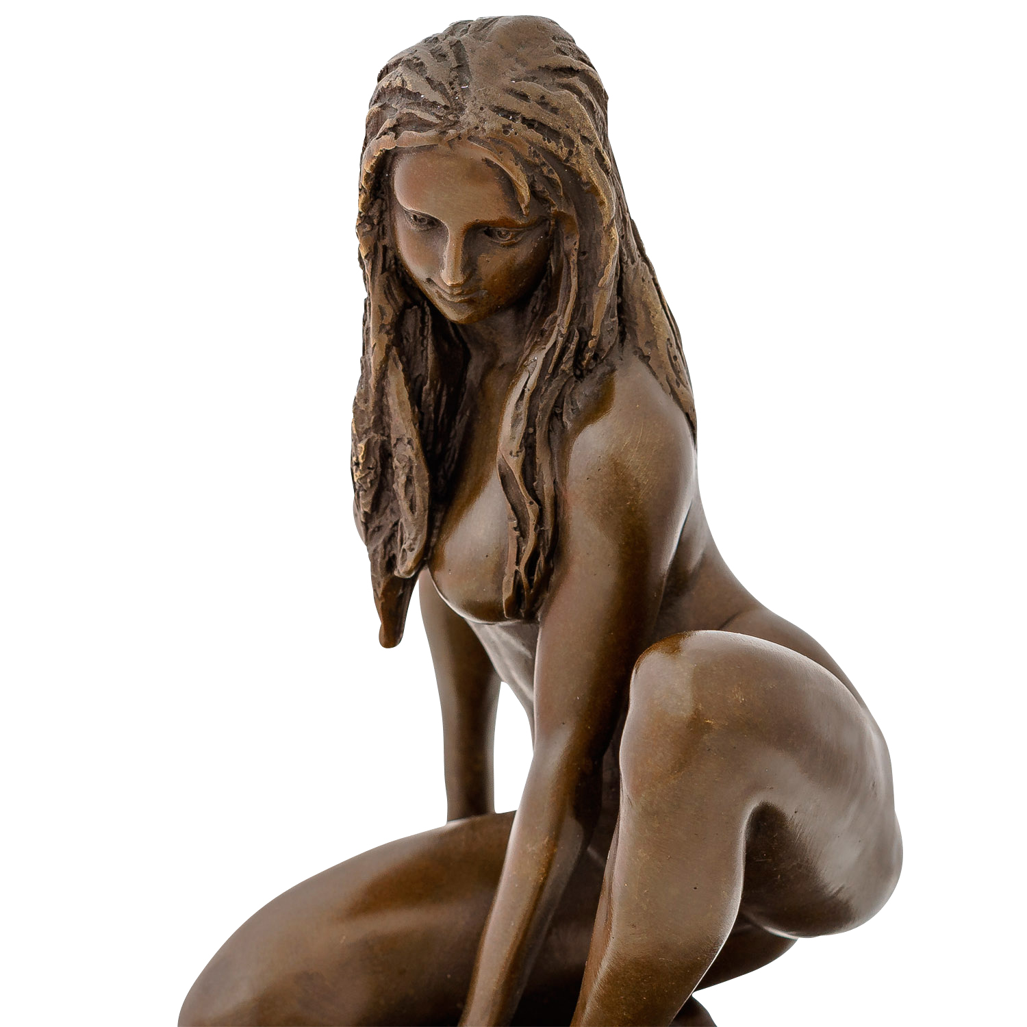 Bronzeskulptur Frau Erotik Kunst im Antik-Stil Bronze Figur Statue 20cm