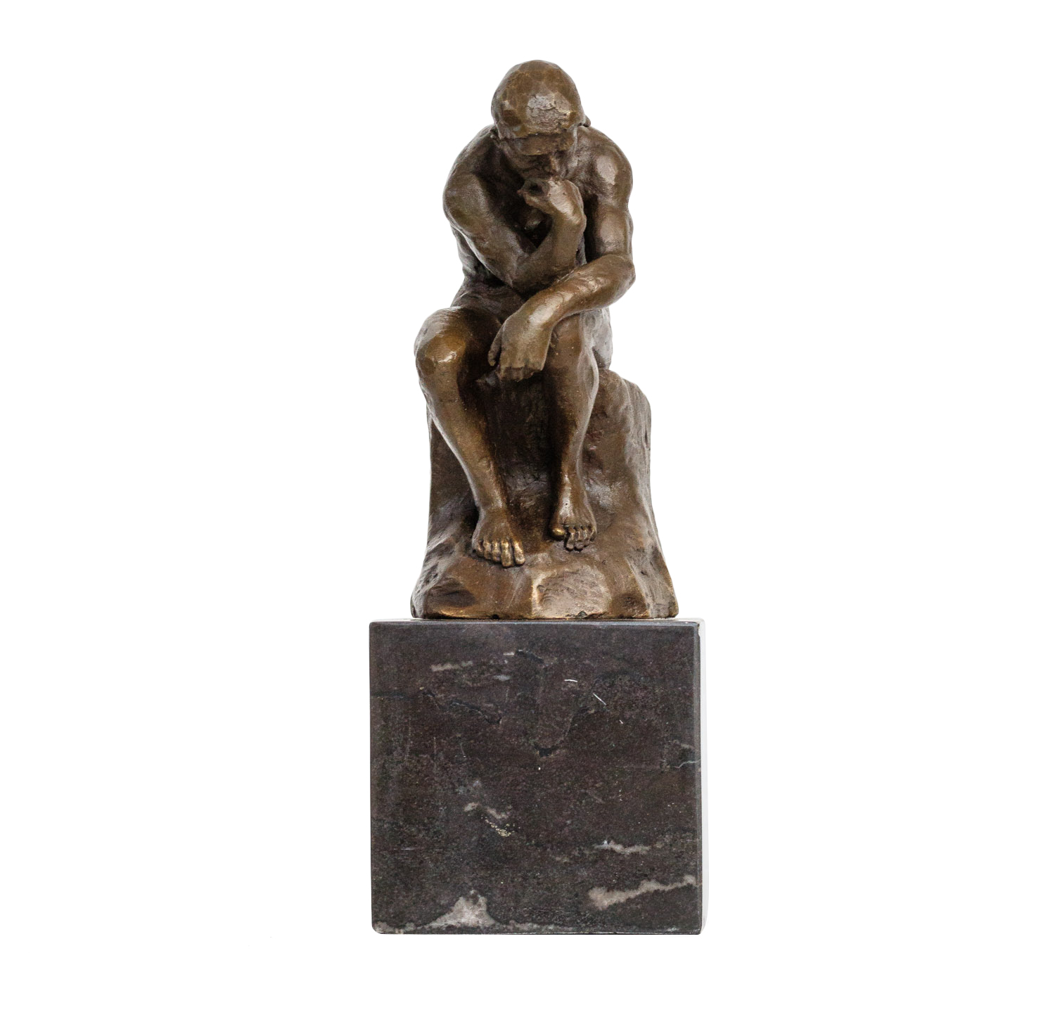 BR154 Bronze der Denker Mann Bronzeskulptur Bronzefigur nach Rodin Skulptur sculpture