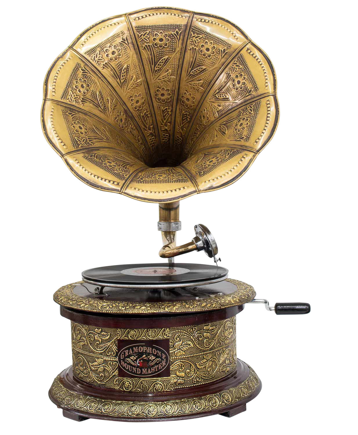 244-357-2 Nostalgie Grammophon rund Dekoration Trichter Grammofon Antik-Stil (m2)