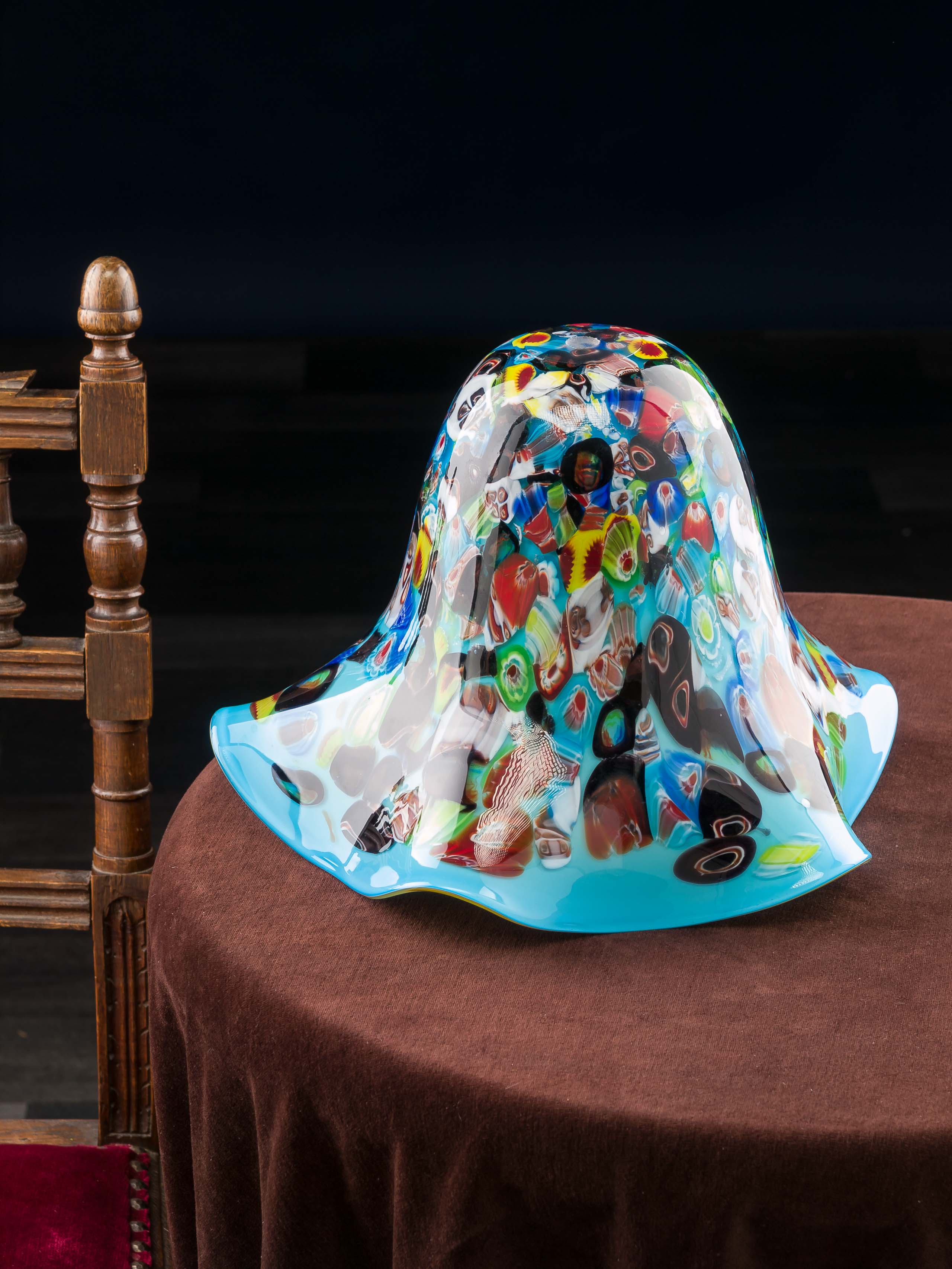GS3002-1 Lampenschirm Tischlampe Lampe Glas Glasschirm Murano Stil glass lampshade türkis