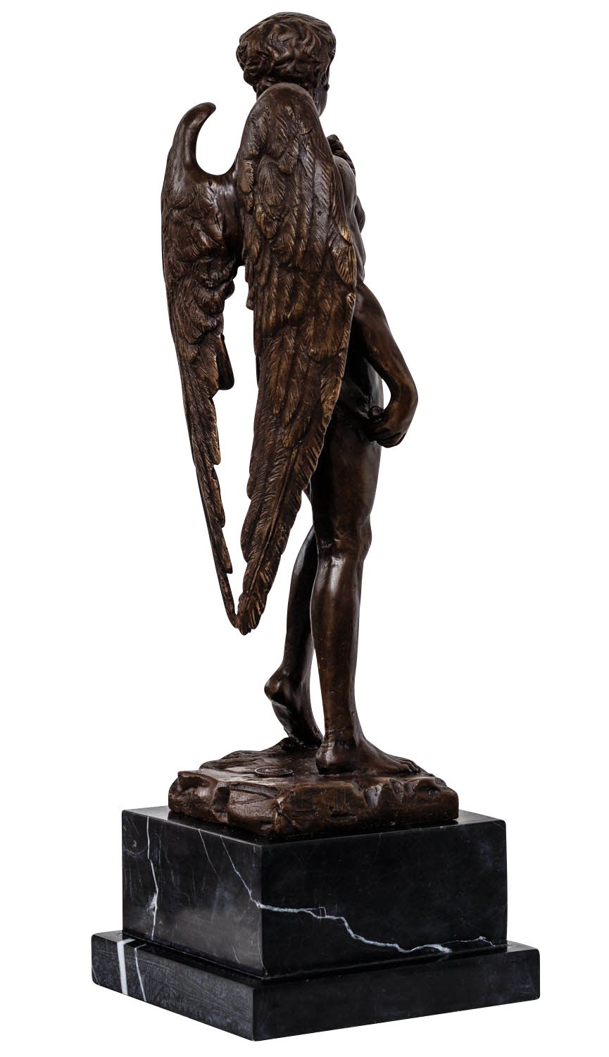 Bronzeskulptur Engel David im Antik-Stil Bronze Figur Statue 40cm