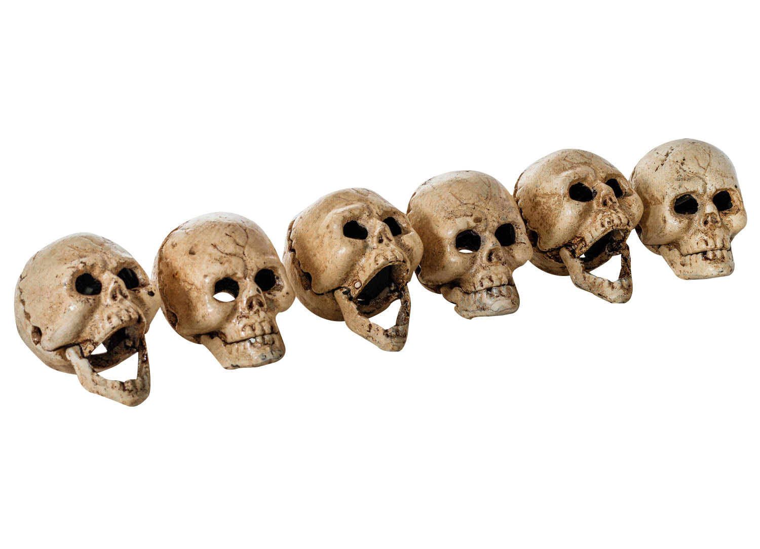 NG-81-Set-04 6x Flaschenöffner Totenkopf Bieröffner Figur Öffner Eisen Antik-Stil 7cm