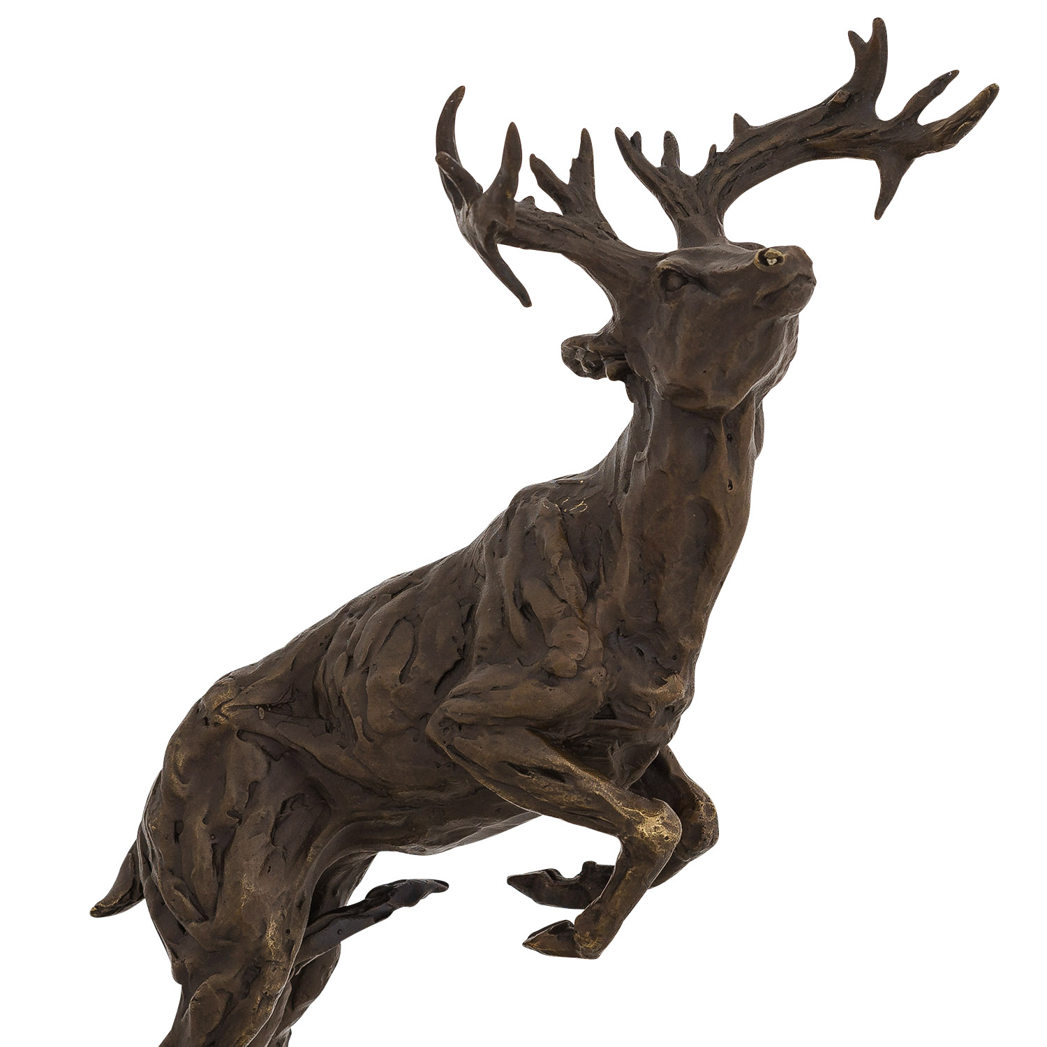 Bronzeskulptur Bronze Hirsch Reh Figur Bronzefigur Statue Skulptur Antik-Stil