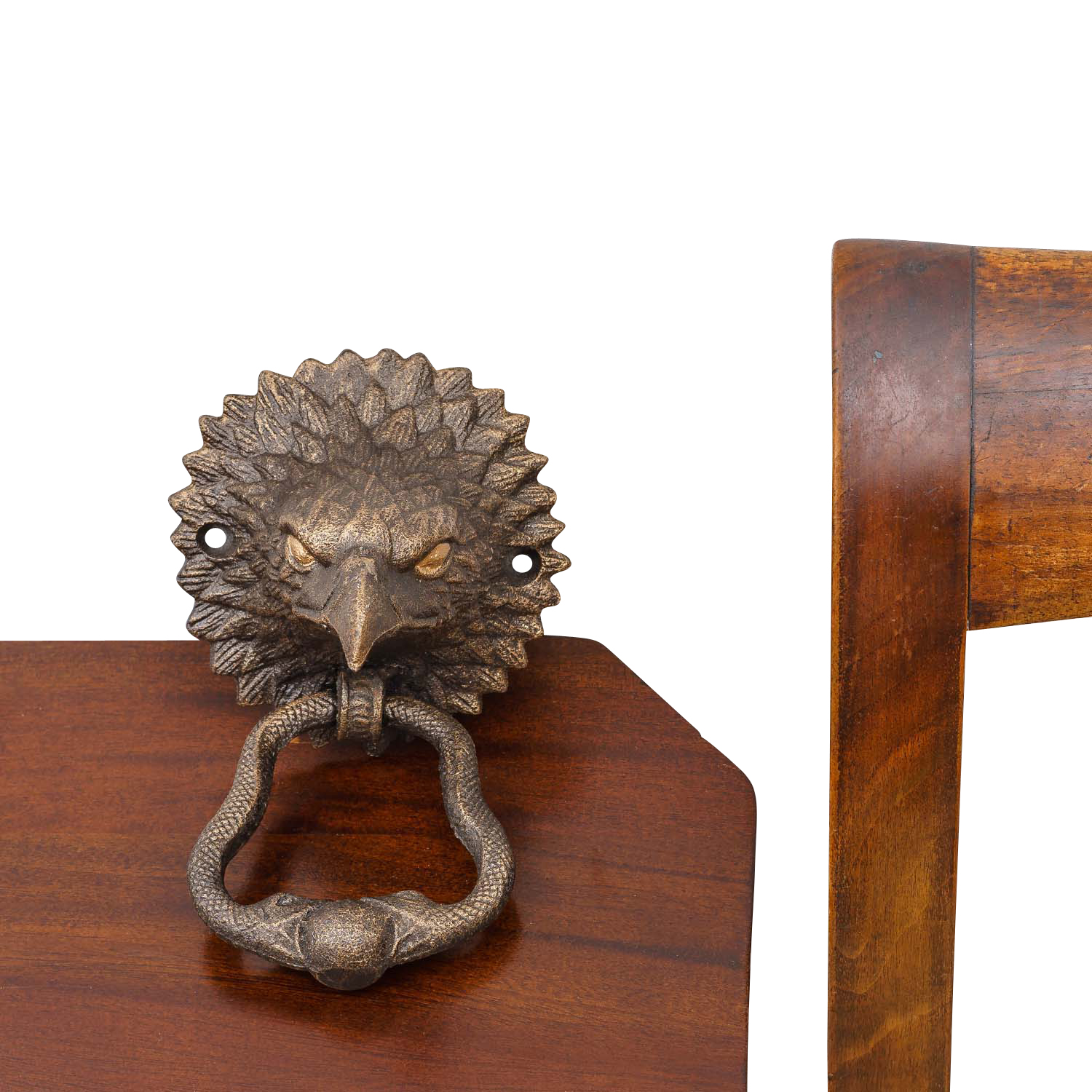 TX-61-6 Türklopfer Adler Figur Skulptur Eisen Antik-Stil 19cm