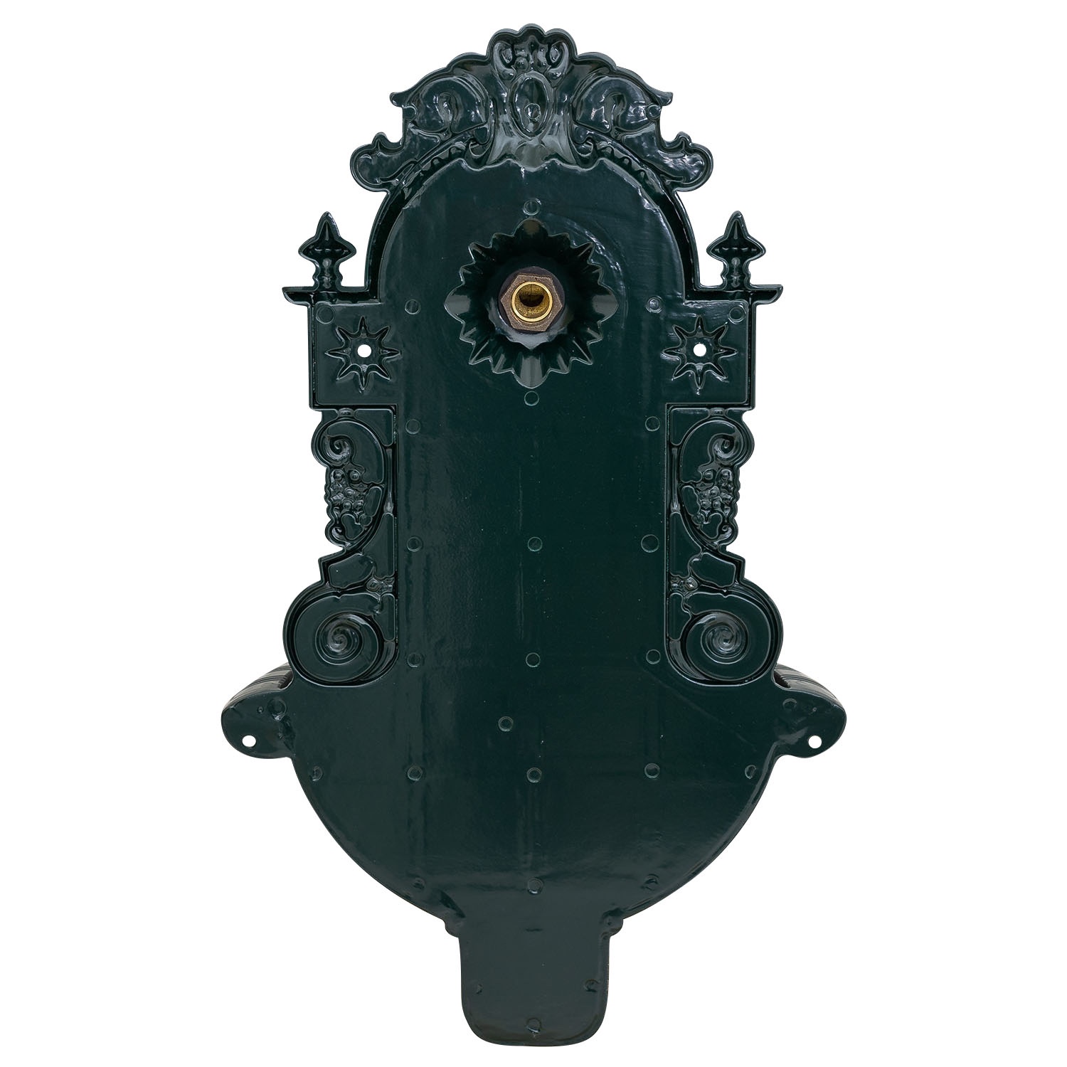 Waschbecken Wein Wandbrunnen Garten Aluminium Becken Brunnen Antik-Stil grün