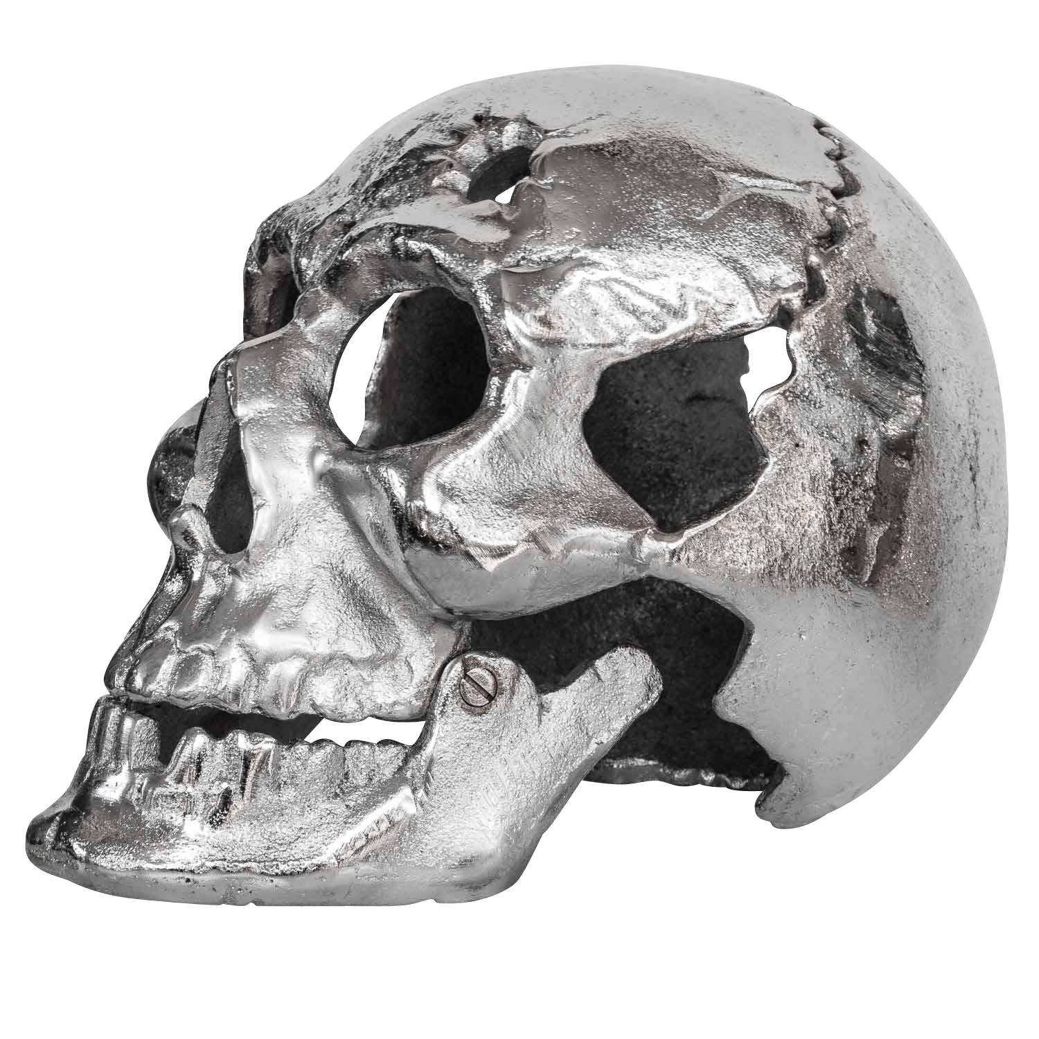 NG-88-4 Eisenfigur Totenkopf Figur Skulptur Eisen Antik-Stil 25cm (b)