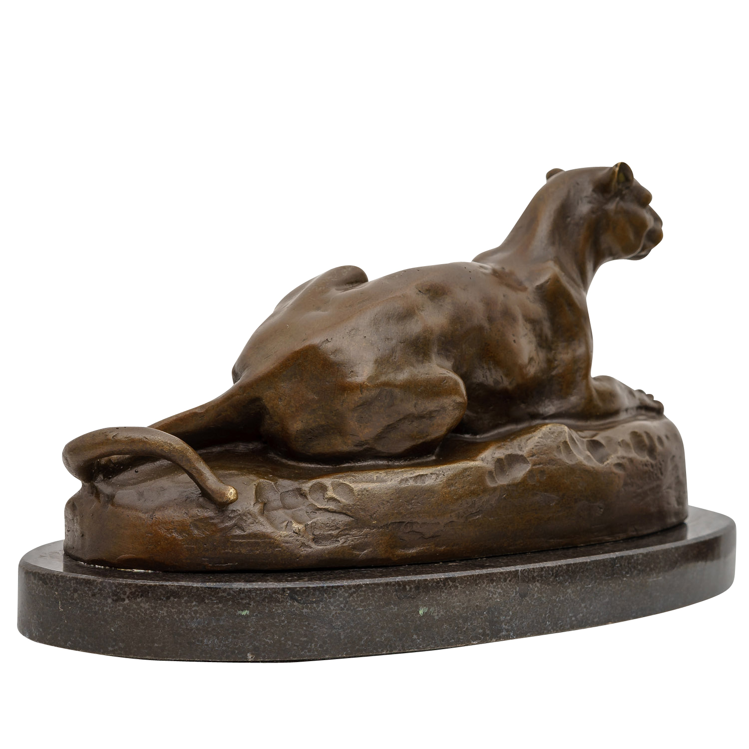 BR-118-4 Bronzeskulptur Raubkatze nach Barye Antik-Stil Bronze Figur Statue Replik Kopie