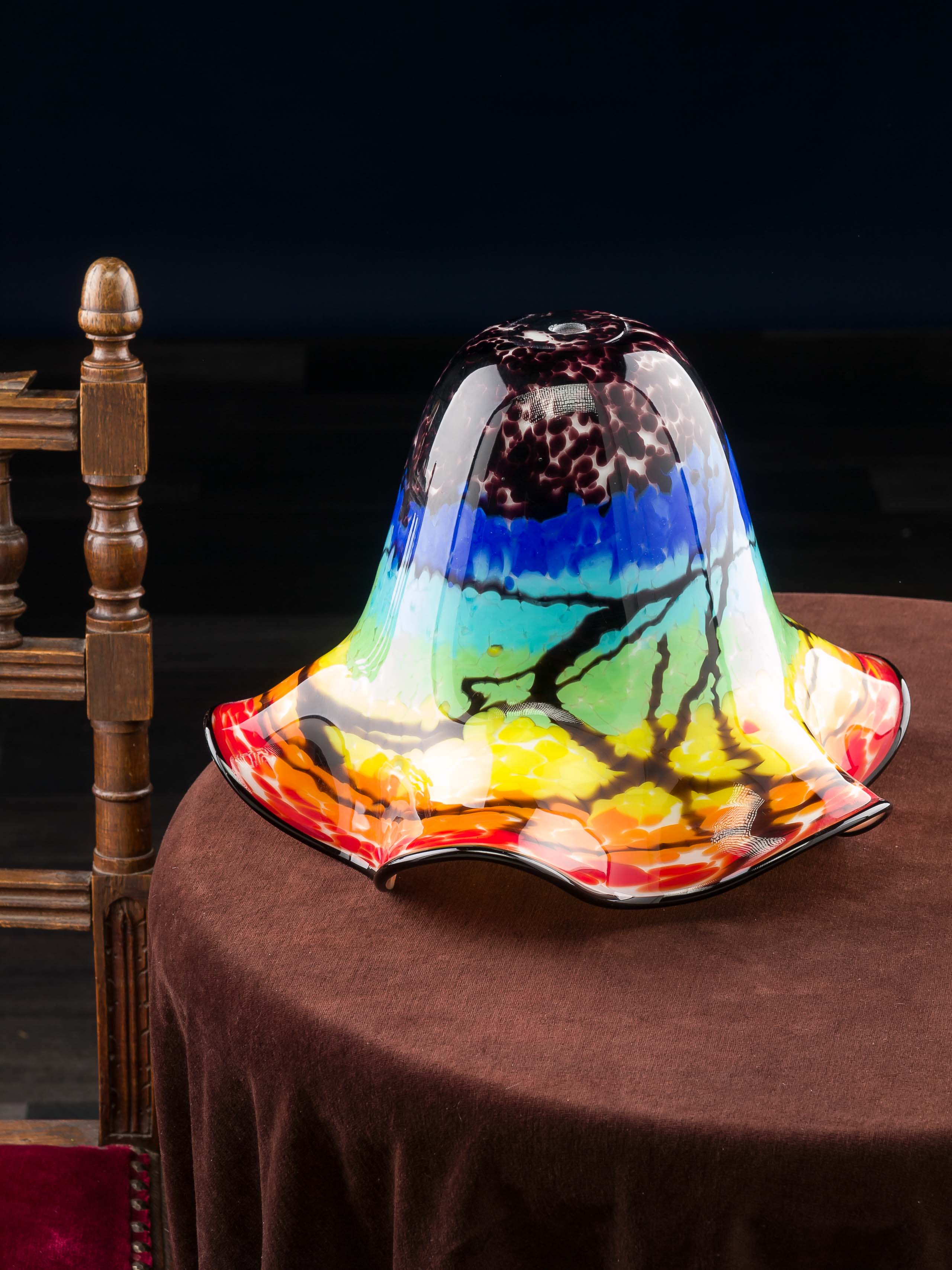 GS3006-1 Lampenschirm Tischlampe Lampe Glas Glasschirm Murano Stil glass lampshade farbig