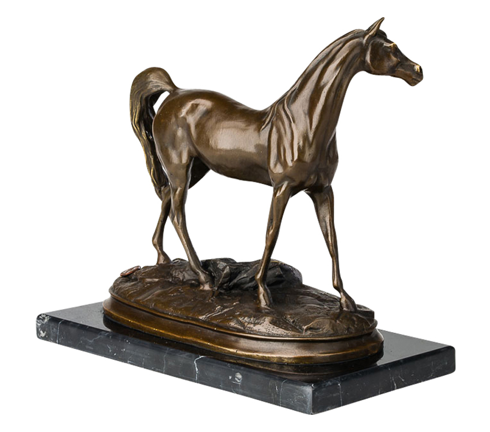 im-bronze119a Bronze Pferd Araber Bronzeskulptur Bronzefigur Figur Skulptur antik Stil horse