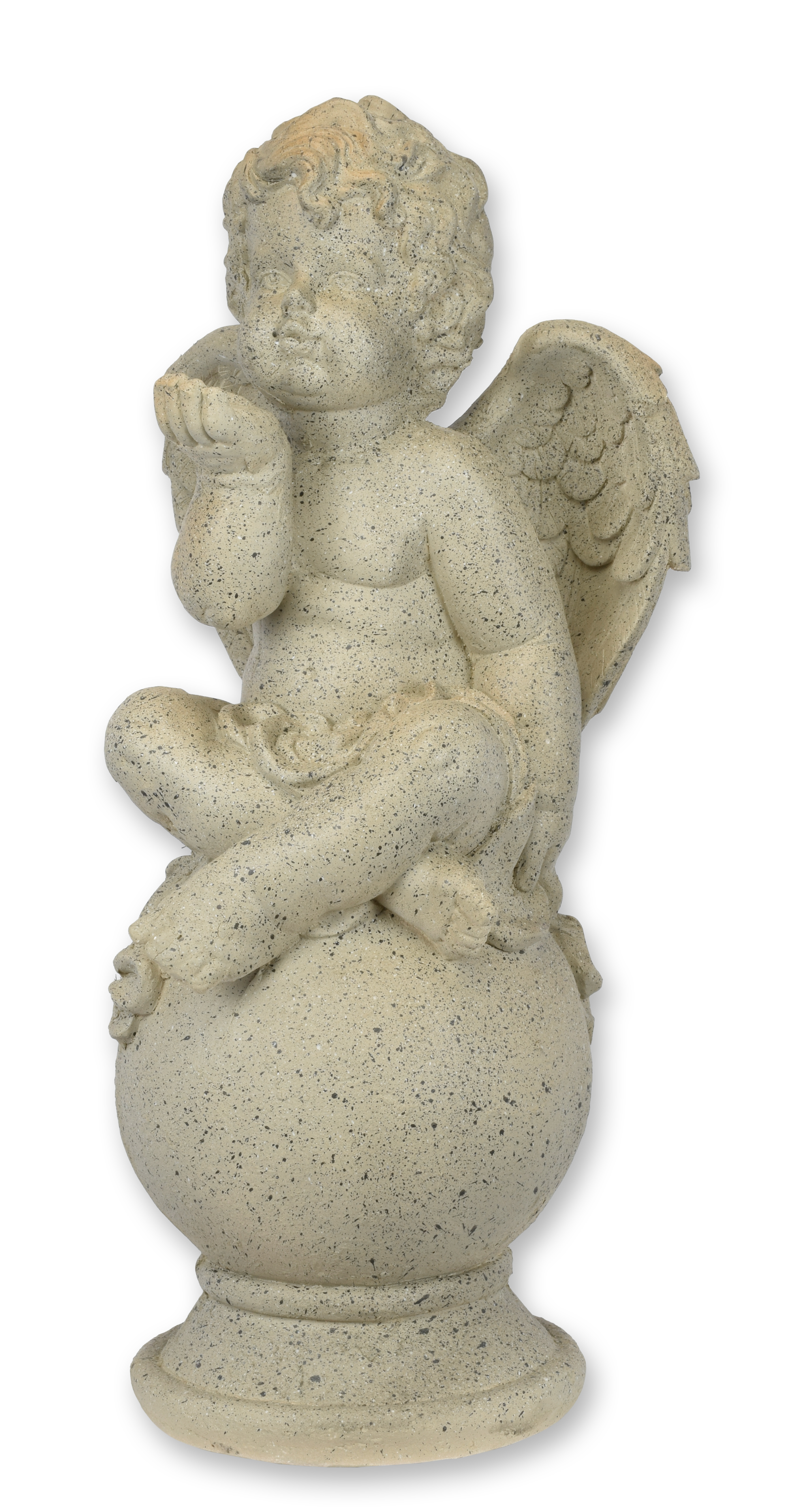 An mgo sculpture of a putto blowing a kiss replica retro design decoration