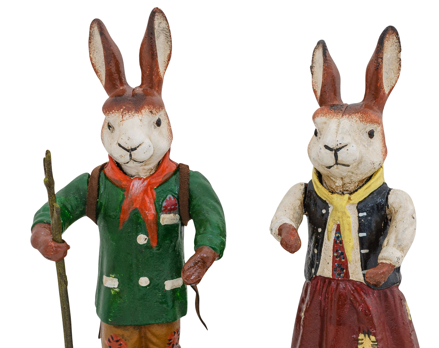 HP-154-7 Hasenpaar Hasen Osterhase Hase Eisen 23cm Antik-Stil
