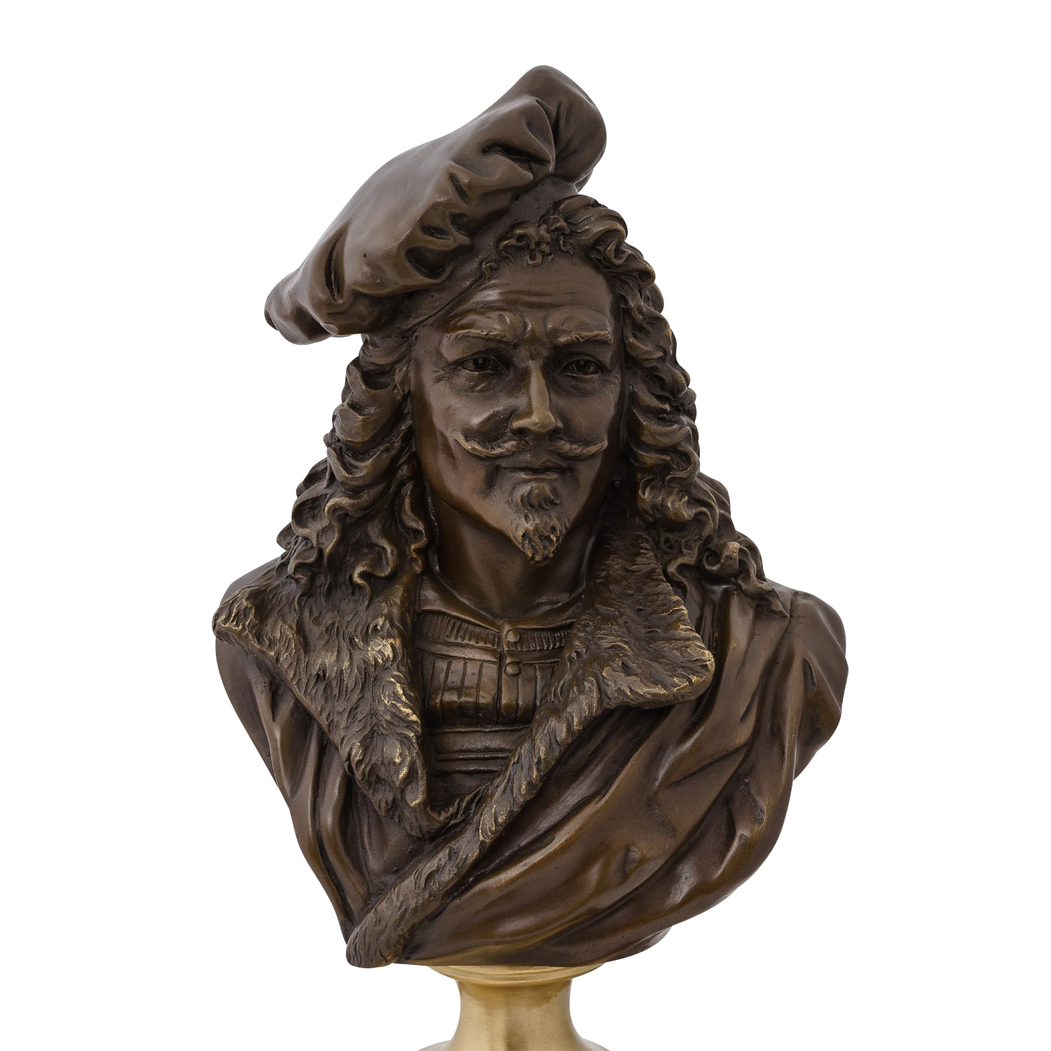 BE-73-7 Bronzefigur Rembrandt Harmenszoon van Rijn Künstler Barock Büste Skulptur Bronze