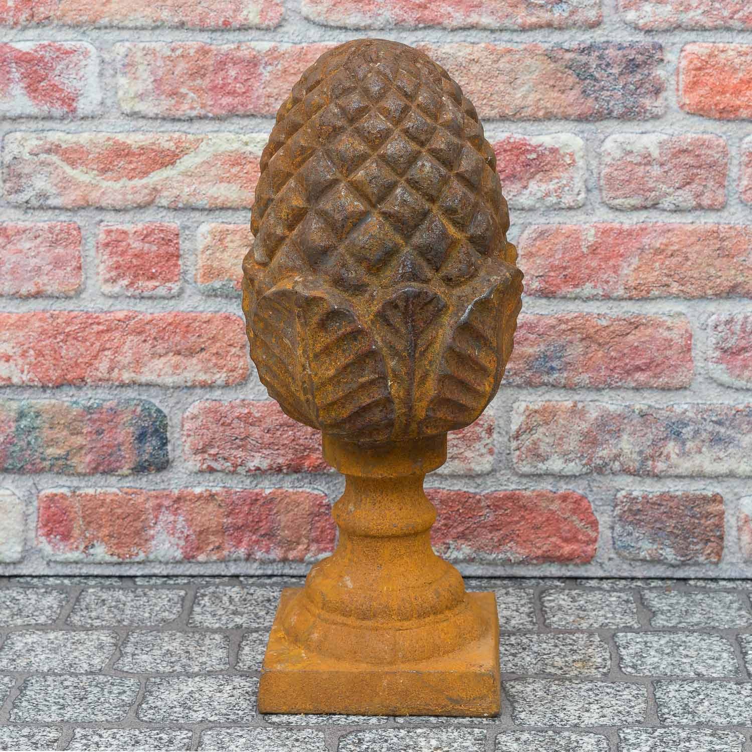 aubaho-zap01-8 Zapfen Tannenzapfen Pinienzapfen Eisen Garten Deko Gartendeko 45cm Antik-Stil