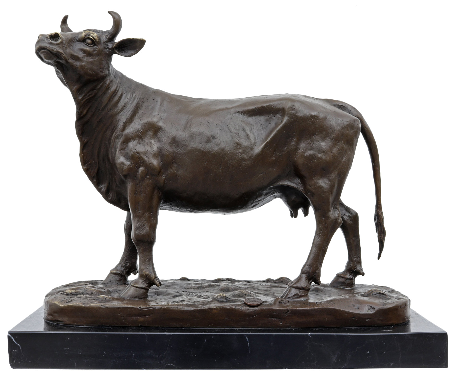Bronzeskulptur Bulle Ochse Kuh Stier im Antik-Stil Bronze Figur Statue 35cm