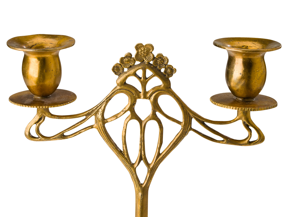 Kerzenständer Leuchter 28cm Kerzenleuchter goldfarben Antik-Stil candlesticks