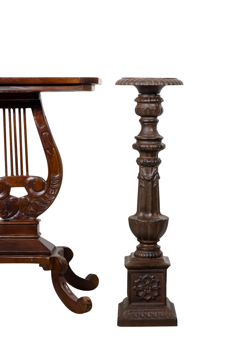 MB-32-5 Kerzenleuchter Altarleuchter Kandelaber Kerzenständer Antik-Stil 70cm braun