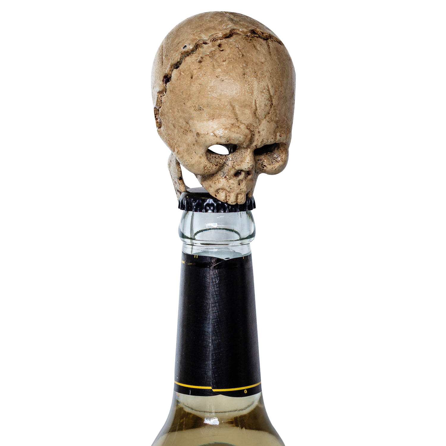 NG-81-Einzeln-07 Flaschenöffner Totenkopf Bieröffner Figur Öffner Eisen Antik-Stil 7cm