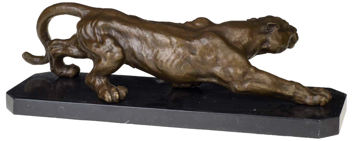 BR-88-03NZONVWlgfPjpJ Bronzeskulptur Panther im Antik-Stil Bronze Figur Statue 65cm - 13kg