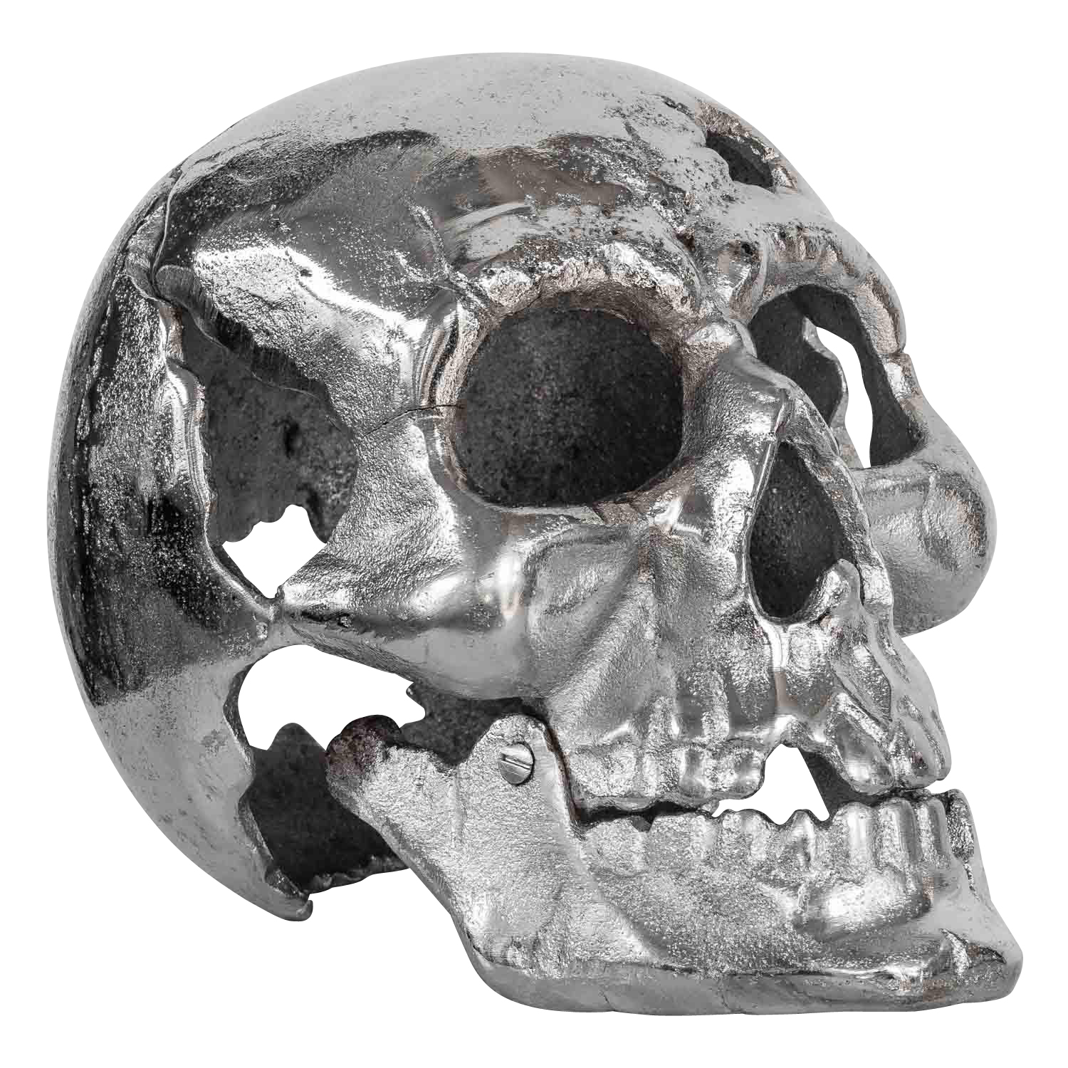 NG-88-2 Eisenfigur Totenkopf Figur Skulptur Eisen Antik-Stil 25cm (b)
