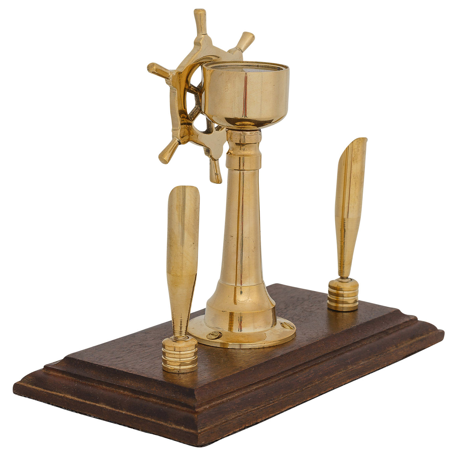 aubaho-22454-4 Stiftehalter Schreibtisch Kompass Steuerrad Schiff Maritim Nautik Antik-Stil