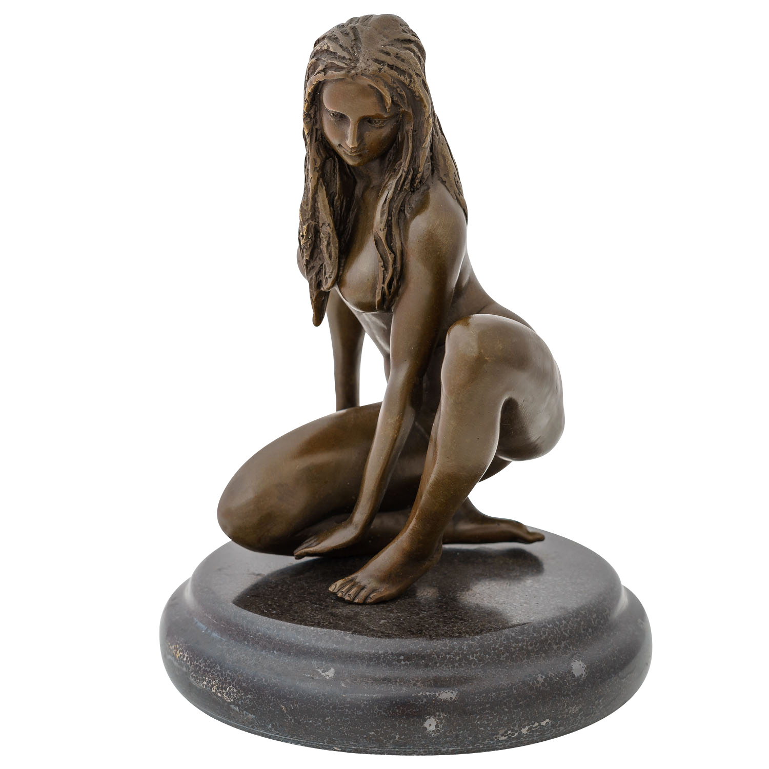 Bronzeskulptur Frau Erotik Kunst im Antik-Stil Bronze Figur Statue 20cm