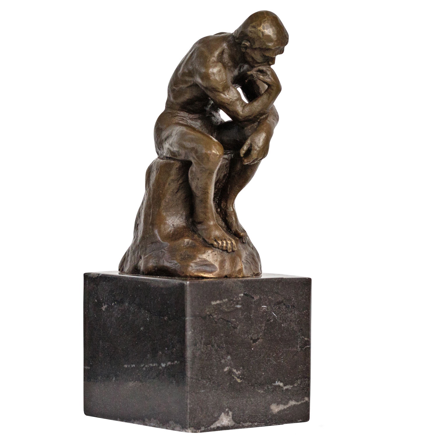 BR154-30 Bronze der Denker Mann Bronzeskulptur Bronzefigur nach Rodin Skulptur sculpture
