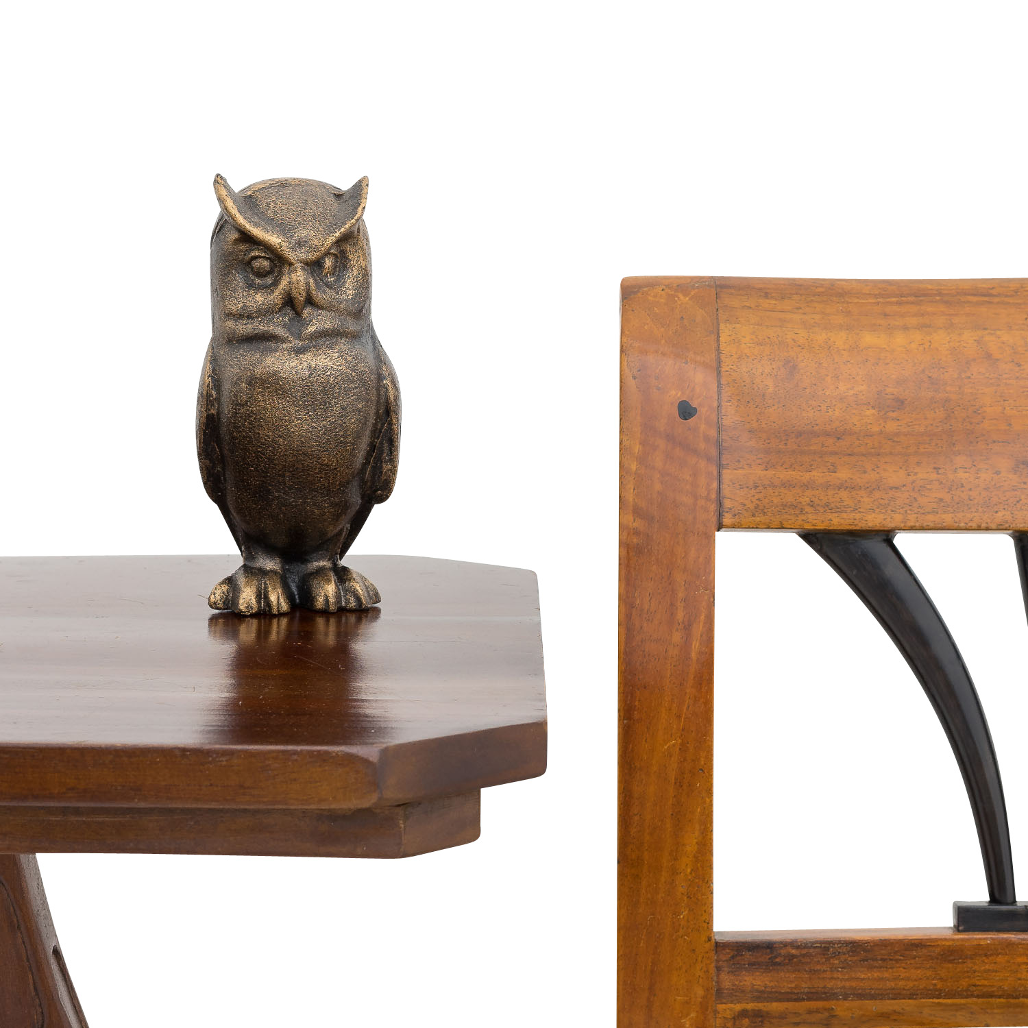 TX-261-1 Figur Eule Kauz Uhu Vogel Skulptur Eisen Dekoration Antik-Stil 16cm