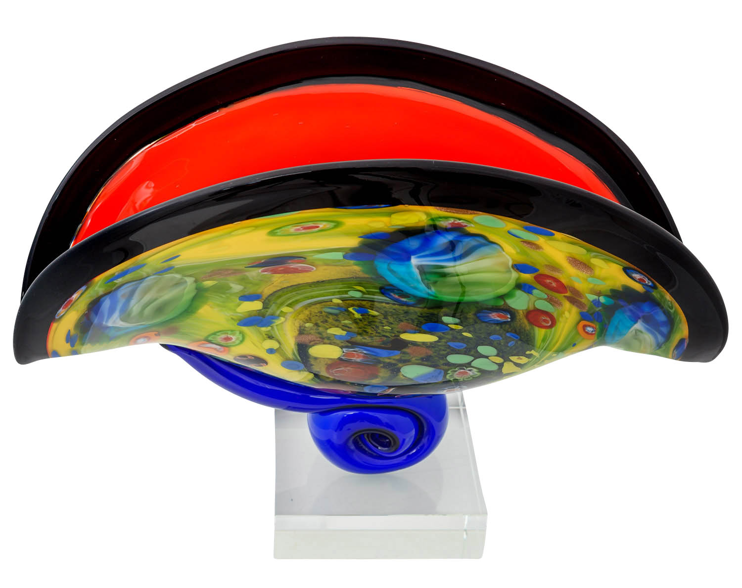 GL226-7 Glasschale im Italien Murano antik Stil Breite 43cm 6kg Glas Schale glass bowl