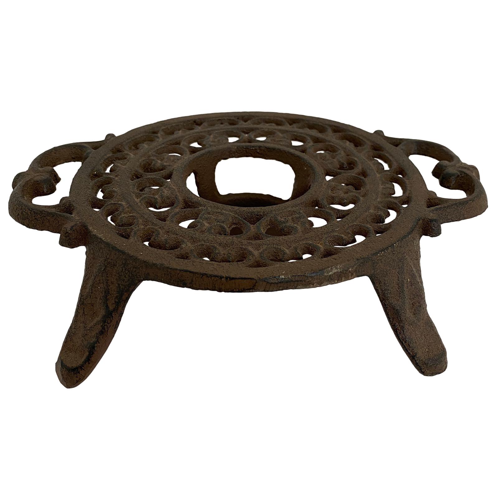 HA-32-20 Stövchen Teewärmer Warmhalteplatte Kerzenhalter Eisen Antik-Stil 24cm