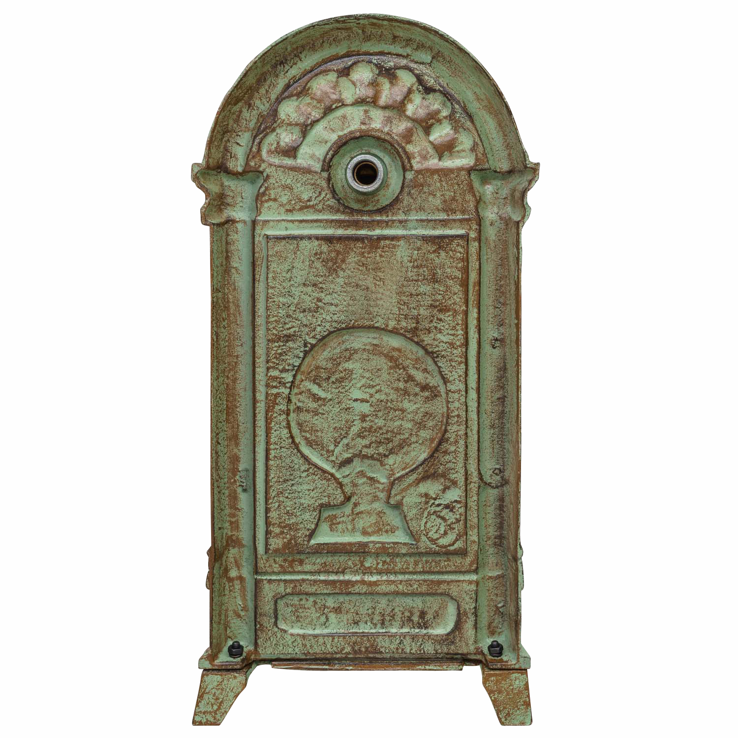 Standbrunnen Brunnen Waschbecken Eisen Wandbrunnen Antik-Stil 69cm grün