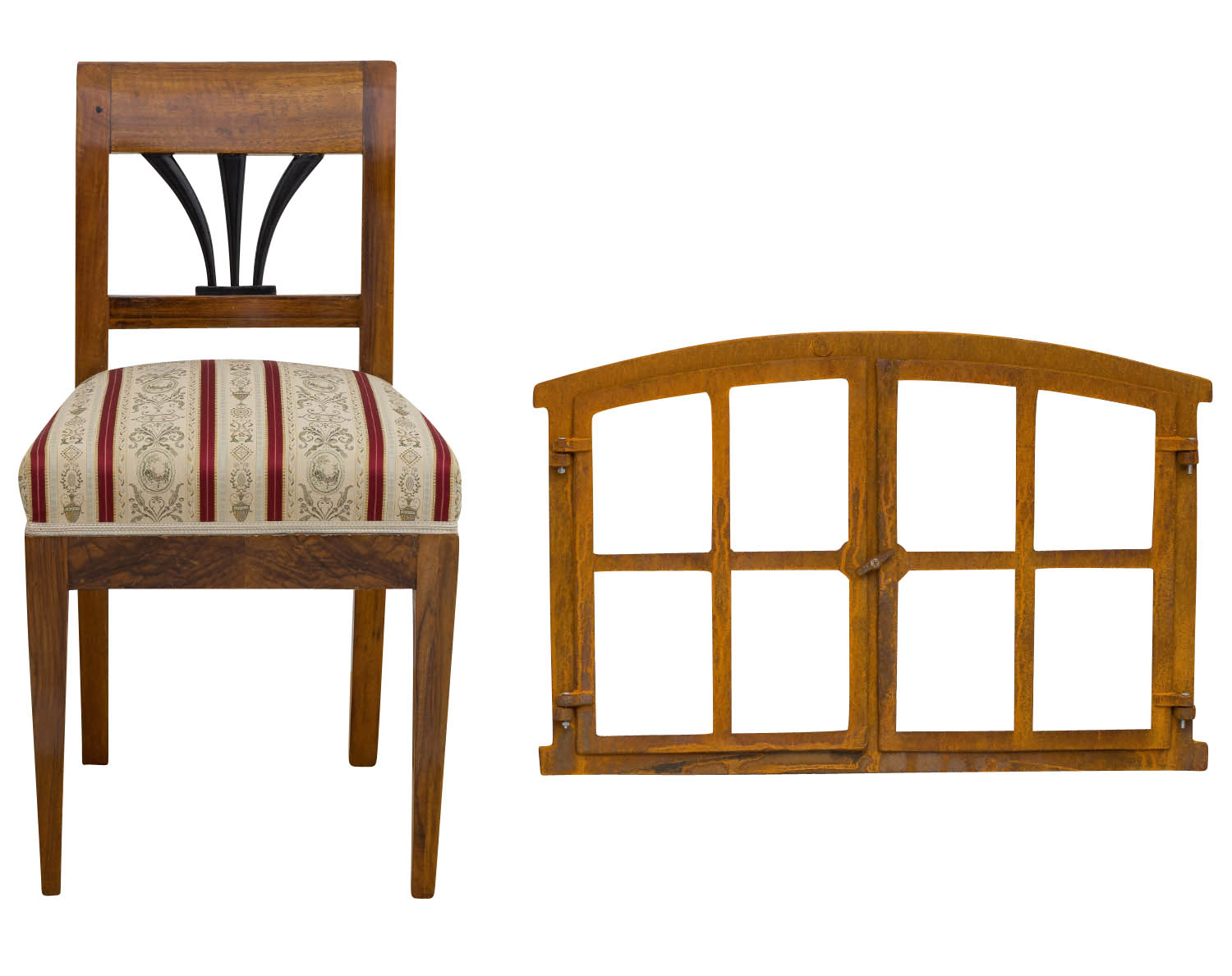 aubaho-W34-R-5 Stallfenster Fenster zum Öffnen Scheunenfenster Eisen Rost 74cm Antik-Stil