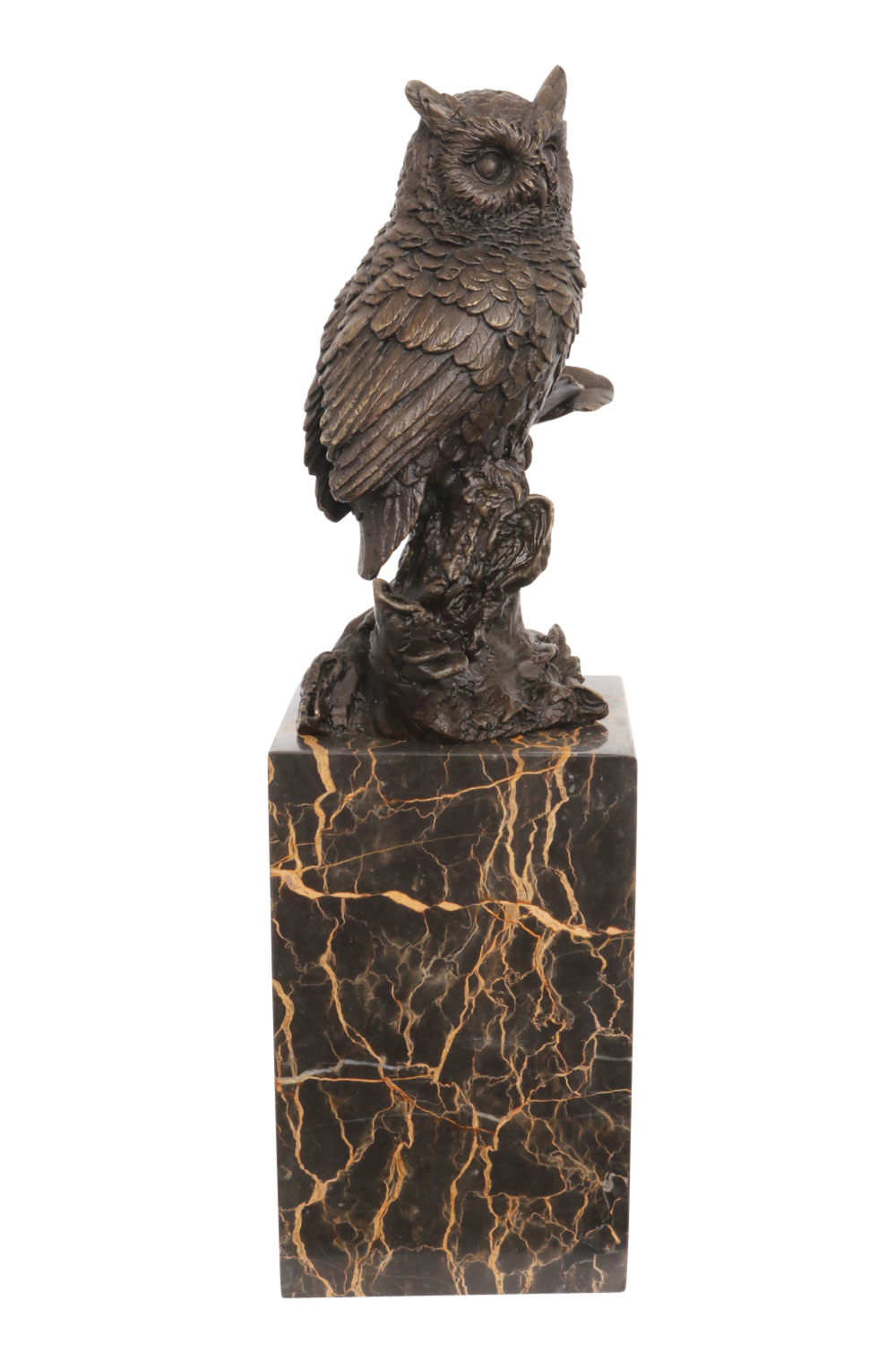 Skulptur Eule Antik-Stil Bronzeskulptur Bronze Figur Statue 28cm