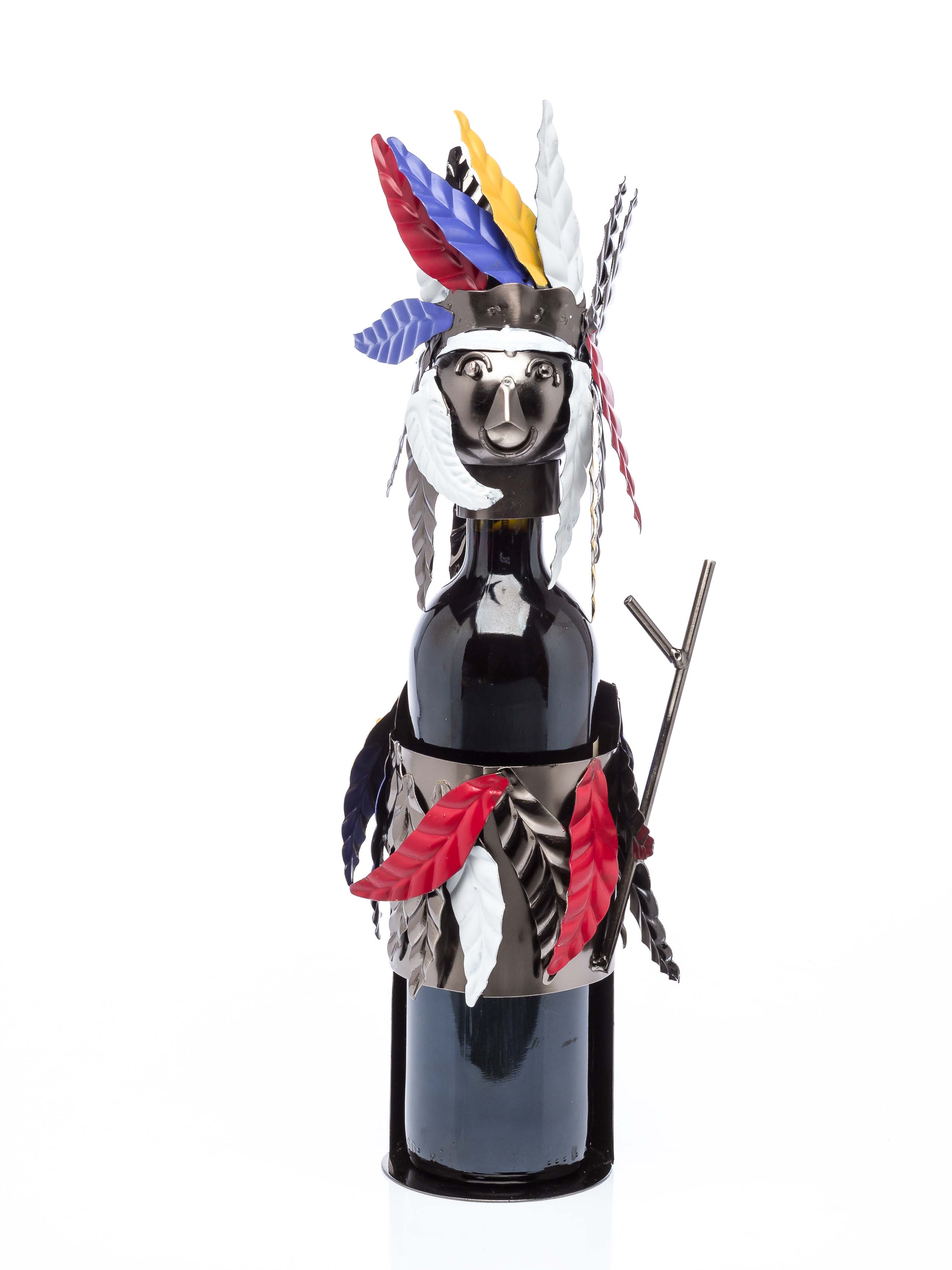 SA-59-2 Flaschenhalter Indianer Weinständer Weinflaschenhalter Flasche Wein Amerika