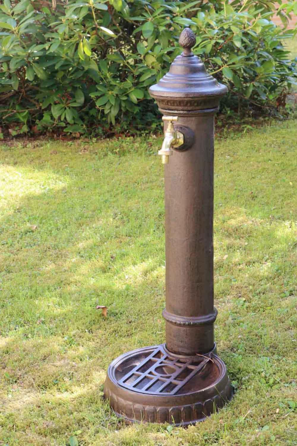 Standbrunnen 78cm Waschbecken Brunnen Eisen Waschplatz Antik-Stil braun