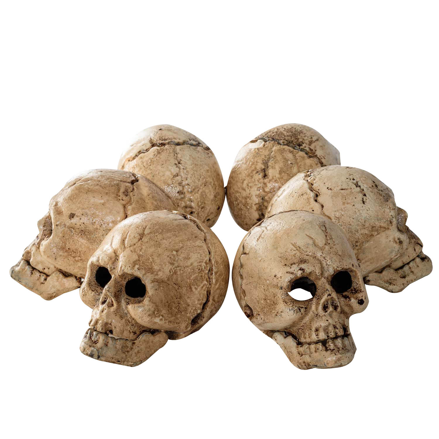 NG-81-Set-02 6x Flaschenöffner Totenkopf Bieröffner Figur Öffner Eisen Antik-Stil 7cm