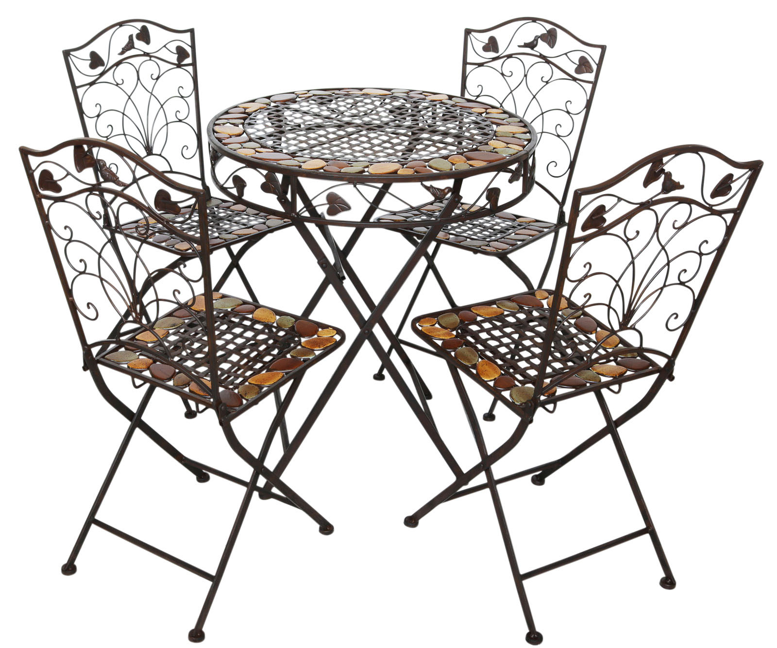 Garden table and 4 chairs iron  antique garden furniture 