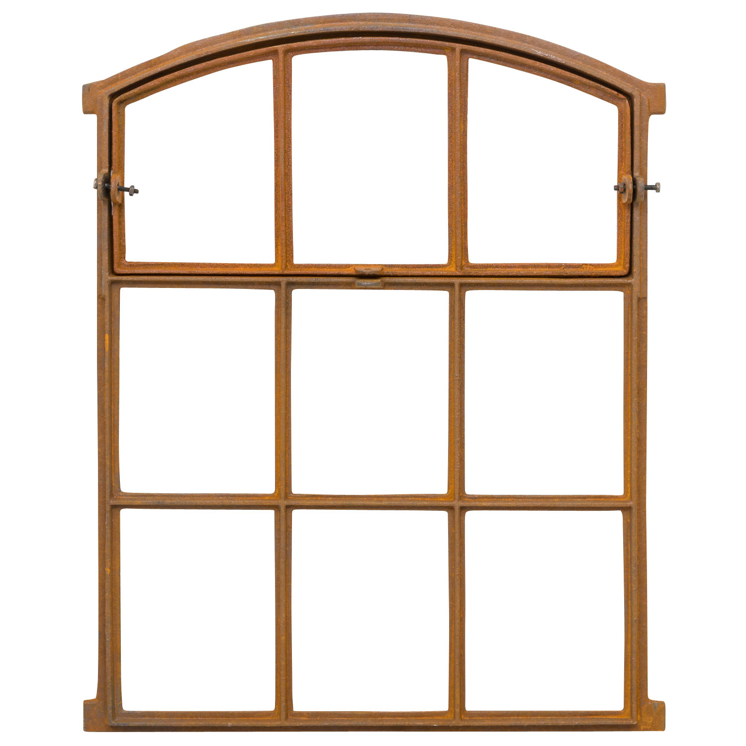 aubaho-F24-R-6 Fenster zum Öffnen rost Stallfenster Eisenfenster Eisen 71cm Antik-Stil (d2)