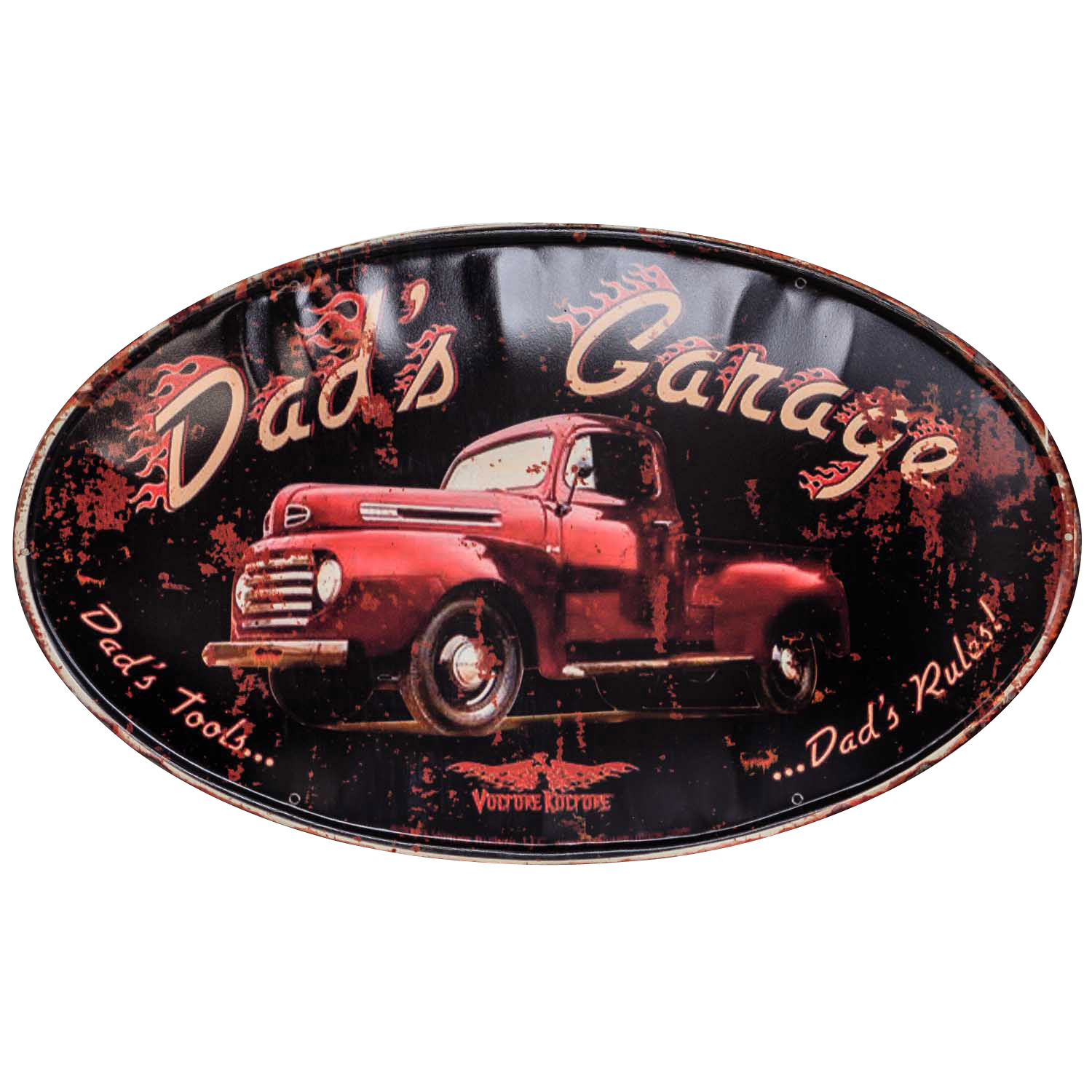 NT-79-1 Blechschild Dad Garage Werkstatt Auto Schild 56cm Wandschild Antik-Stil