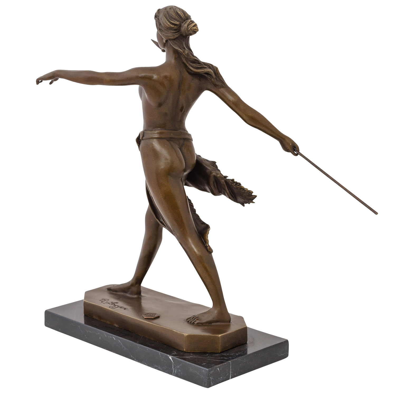 BE-66-5 Bronzeskulptur Skulptur Amazone Kriegerin Bronze Figur Statue Antik-Stil 30cm