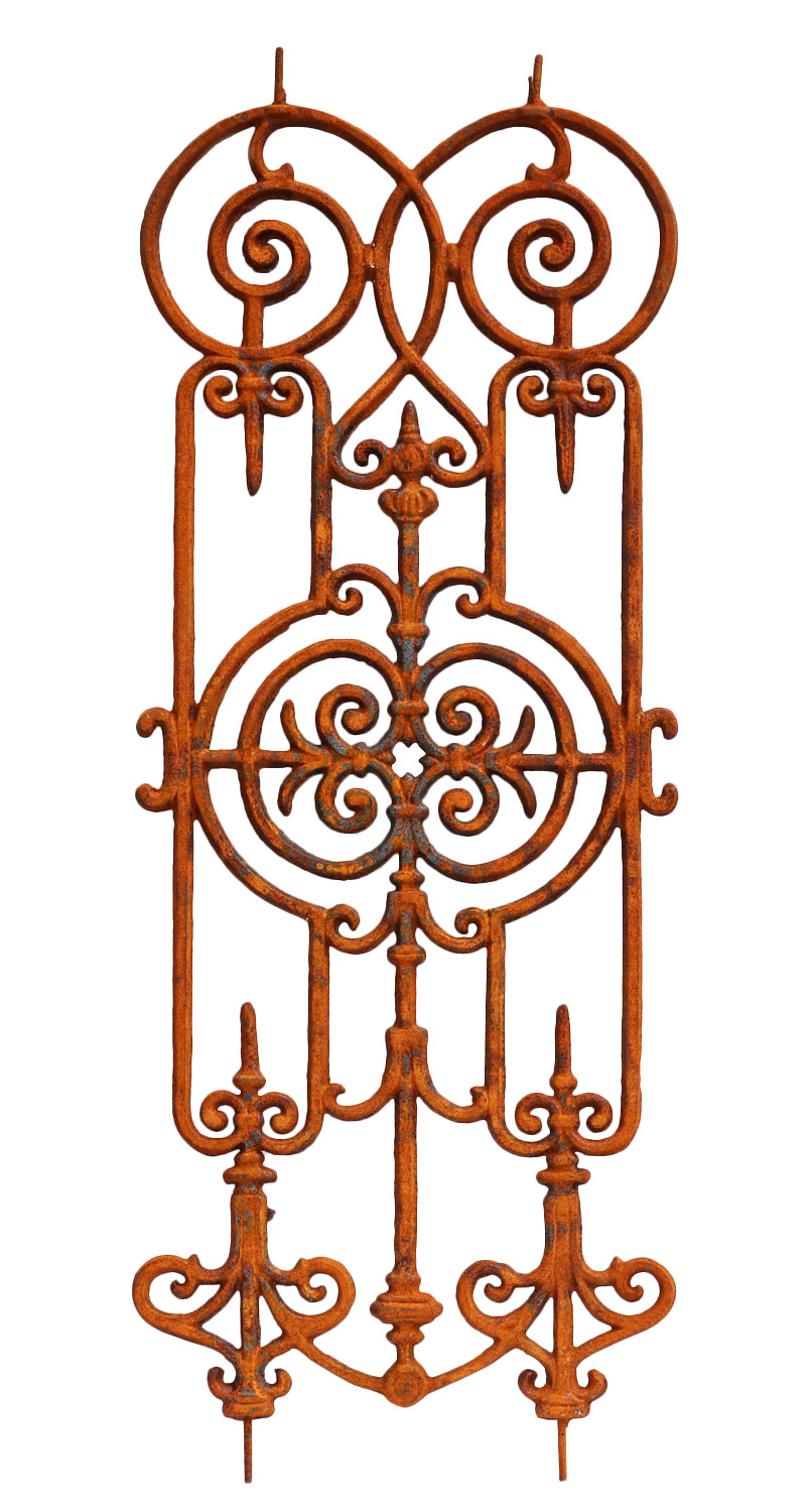 IMG_6884 Gitter Zaun Balkon Geländer Eisen Rost Antik-Stil Rankhilfe Rankgitter Garten