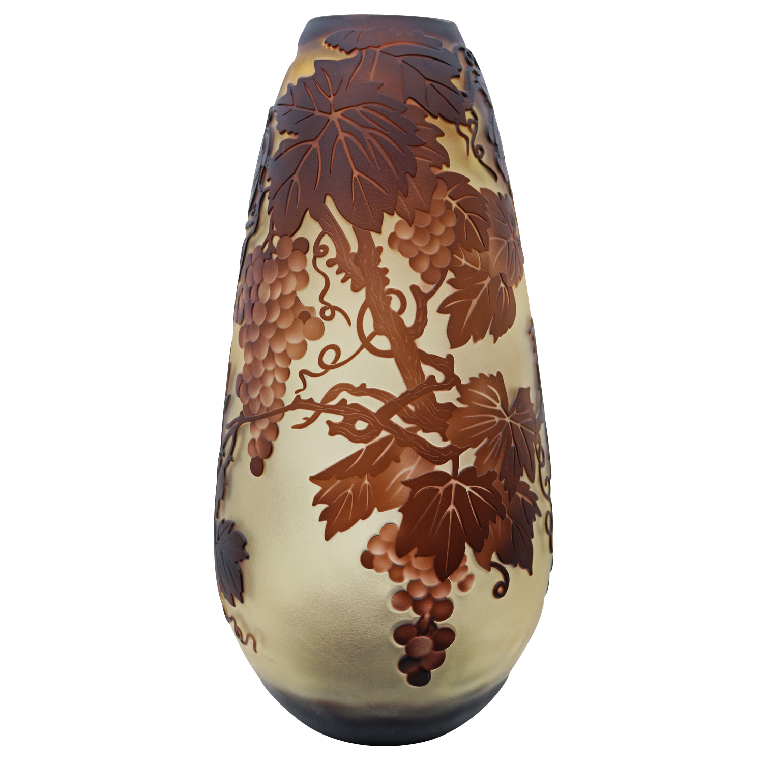 GV-61_3 Vase Replika nach Galle Gallé Glasvase Glas Antik-Jugendstil-Stil Kopie c12