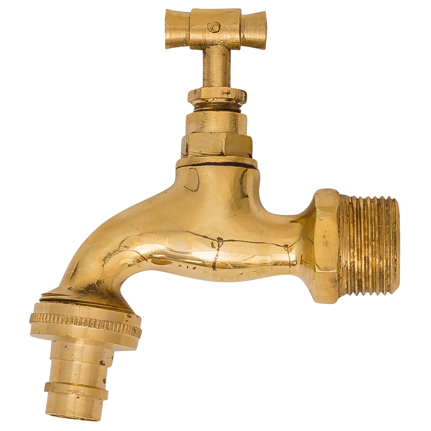 aubaho-was1-3 Wasserhahn Auslaufventil Garten Brunnen Messing 3/4 Zoll Antik Stil 12cm