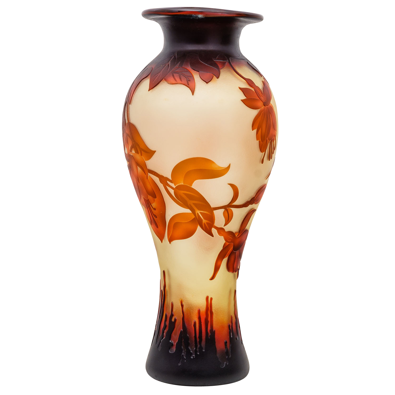 GV-54-3 Vase Replika nach Galle Gallé Kolibri Glas Antik-Jugendstil-Stil Kopie c5