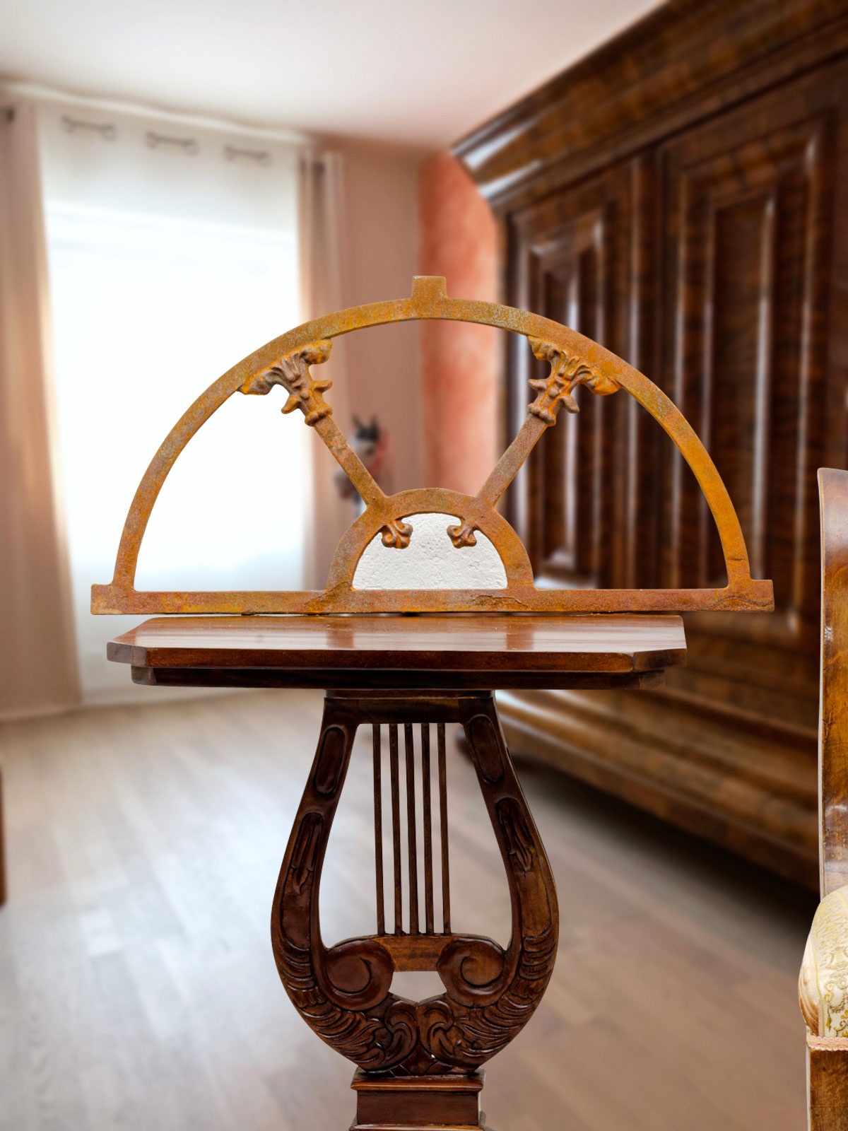 aubaho-F47-R-5 Fenster Rost Stallfenster Eisenfenster Scheunenfenster Eisen 66cm Antik-Stil a5