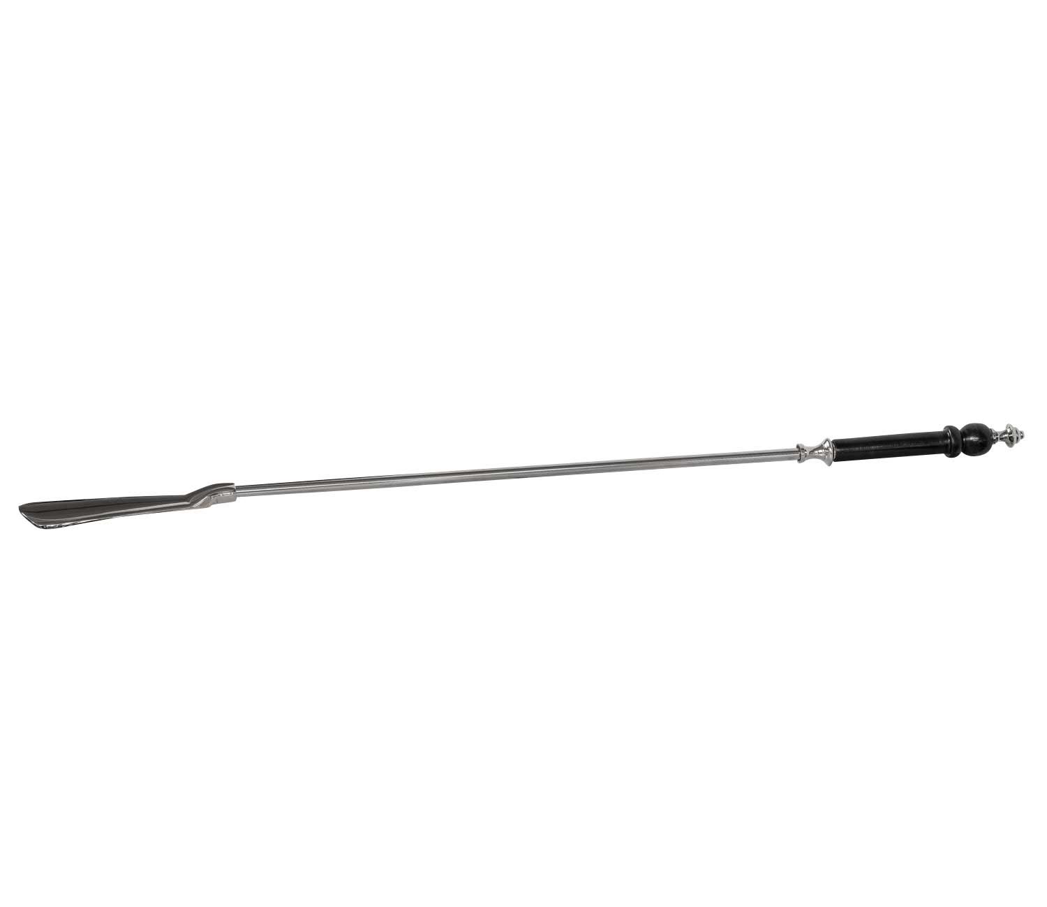 244-117-2x Schuhanzieher Schuhlöffel Aluminium silber im Antik-Stil - 62cm