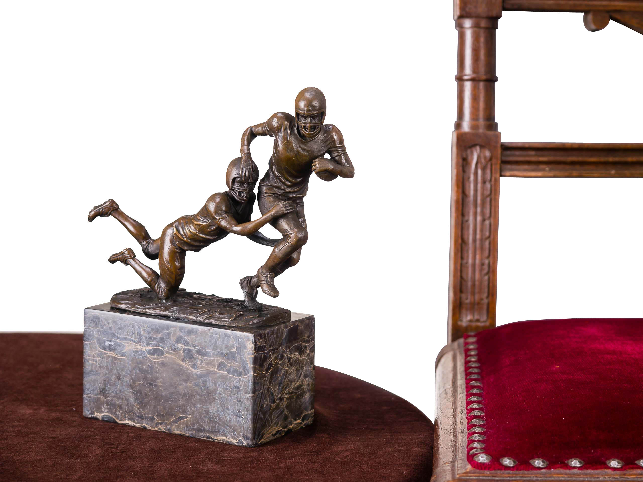 2014-04-19_Auktionshaus_043 Bronzefigur American Football Bronze Trophäe Skulptur Pokal Super Bowl USA