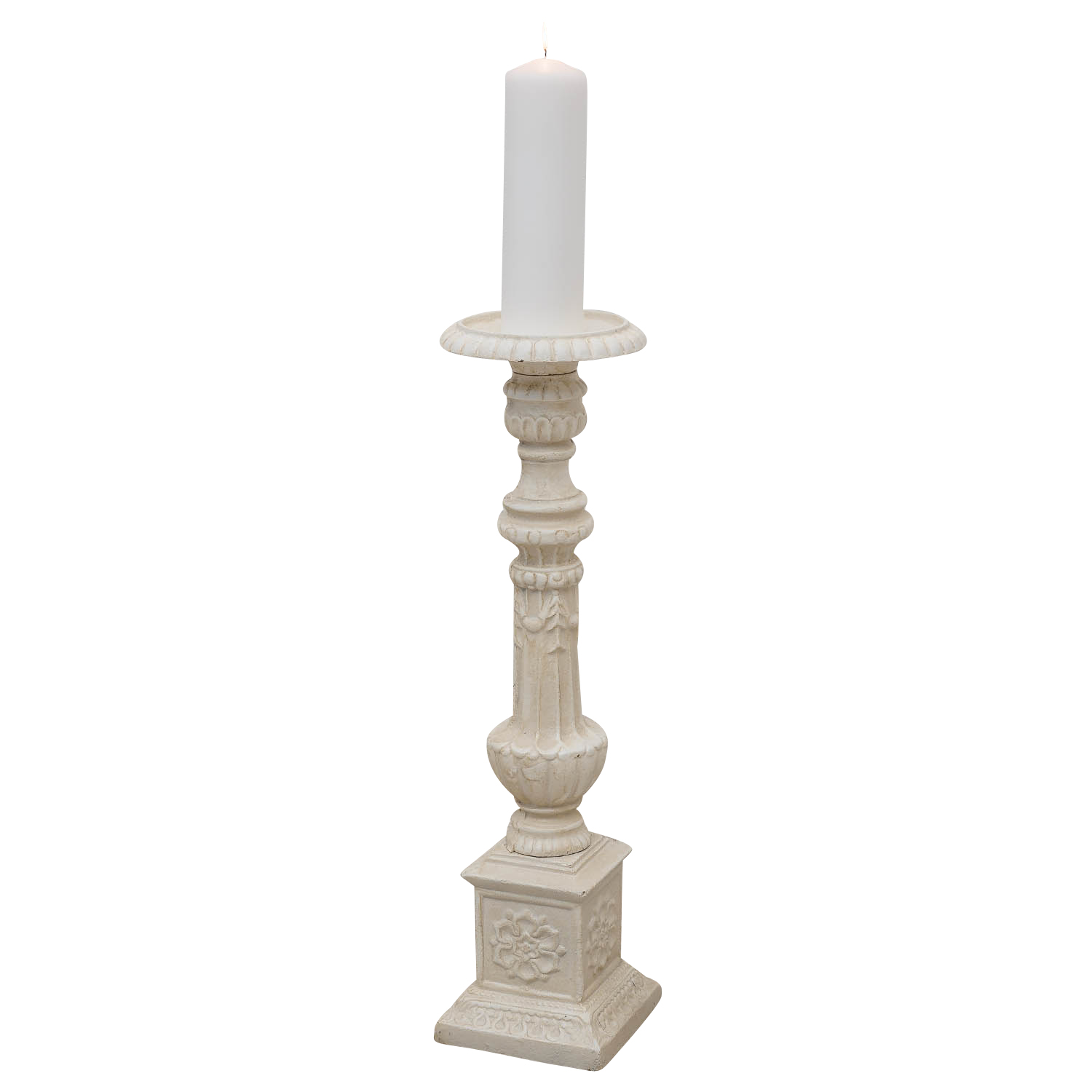 MB-31-33Ao1bFdyahu7P Kerzenleuchter Altarleuchter Kandelaber Kerzenständer Antik-Stil 70cm weiß