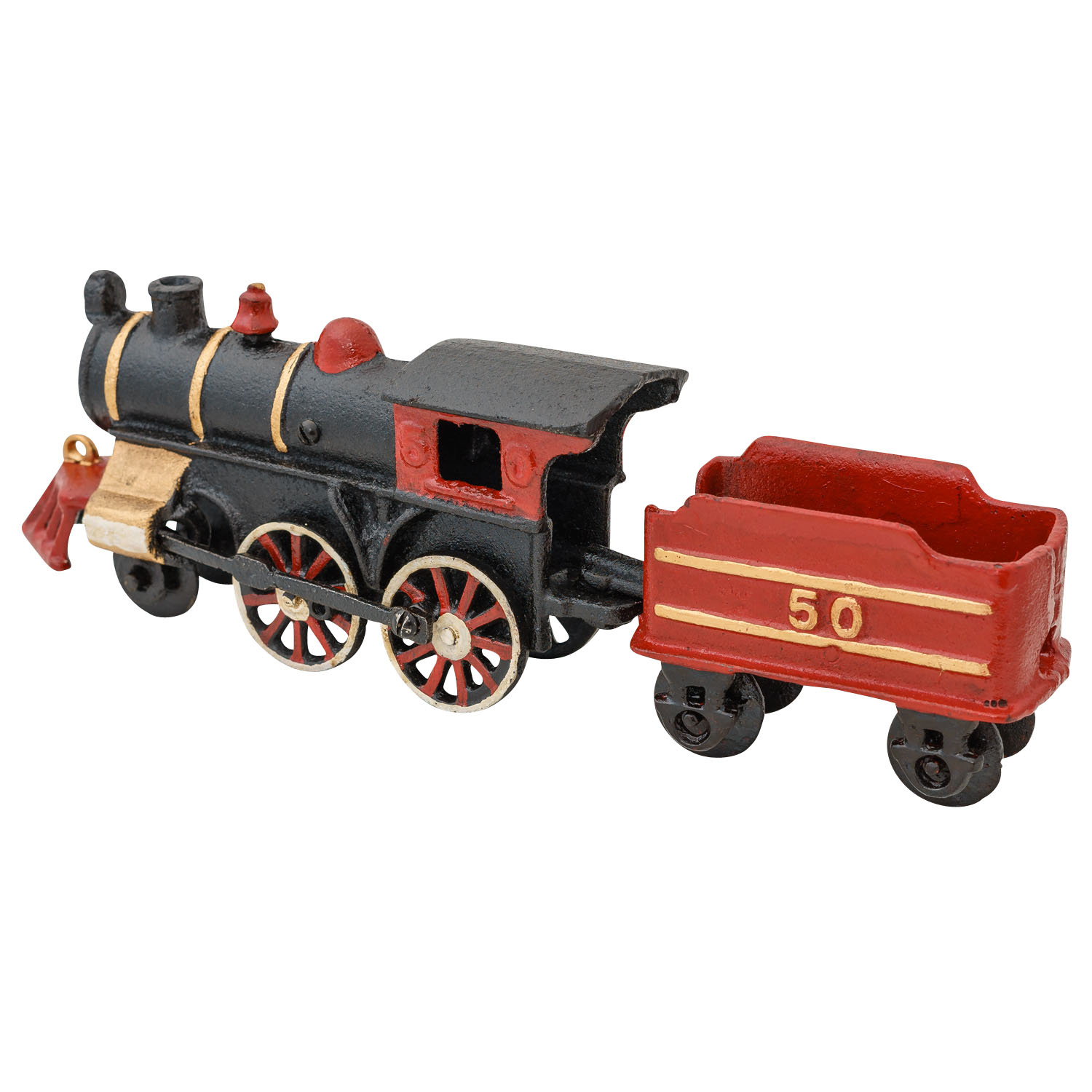 GU097-6 Modellbahn Eisenbahn Lok Anhänger Zug Gusseisen Antik Stil 29cm