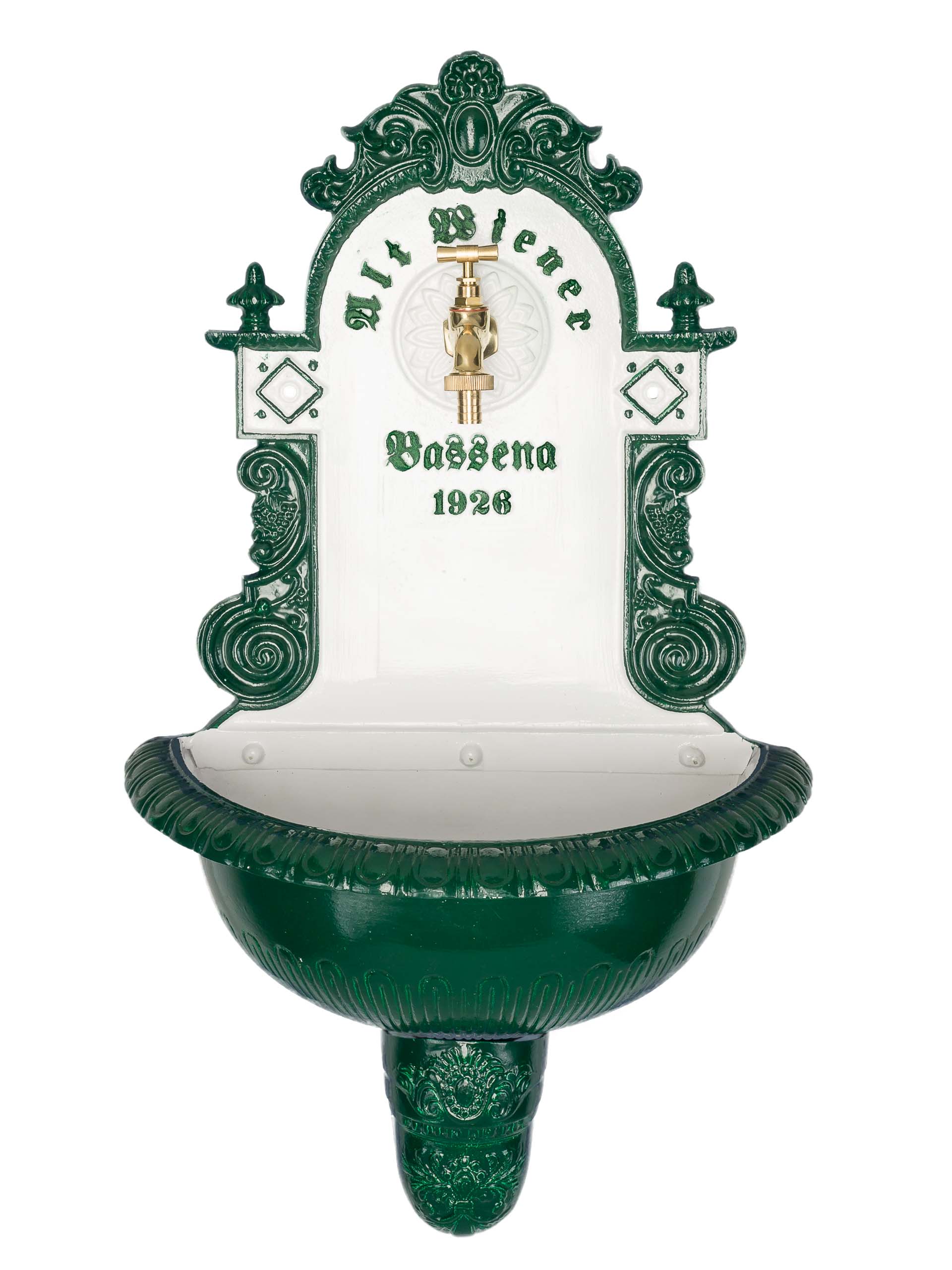 2015-11-07_Auktionshaus_0325672a1207f137 Brunnen Wandbrunnen 71,5cm Aluminium Waschbecken im Antikstil fountain garden