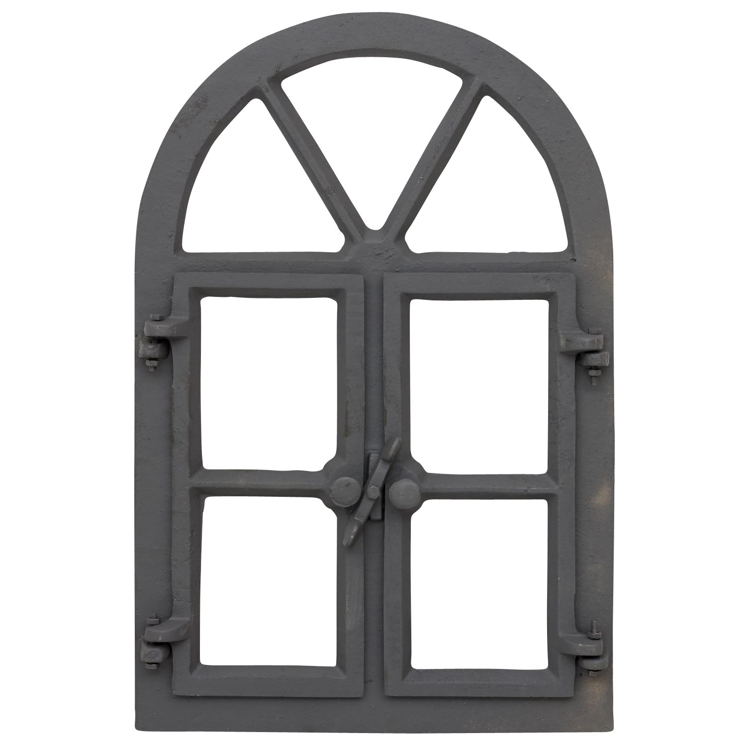 aubaho-F39B-G-1 Stallfenster grau Fenster Öffnen Scheunenfenster Eisen Eisenfenster Antik-Stil